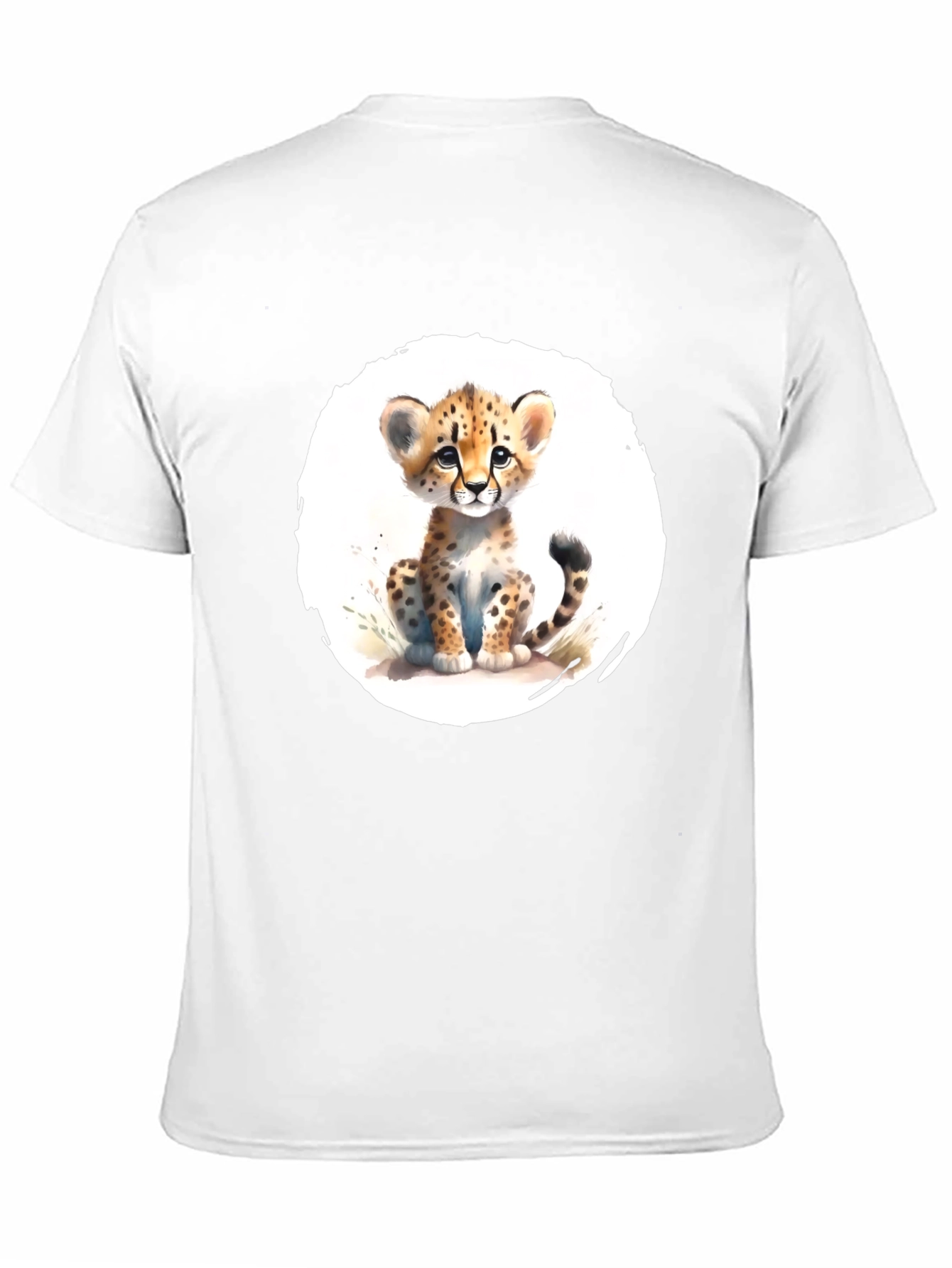 Cute Cheetah Cub T-Shirt - Soft Black Tee