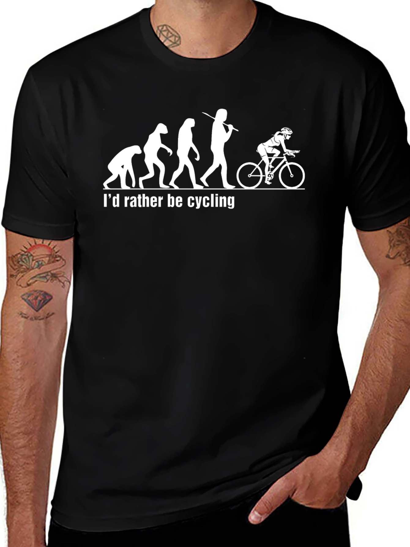 Evolution of Cyclist Graphic T-Shirt
