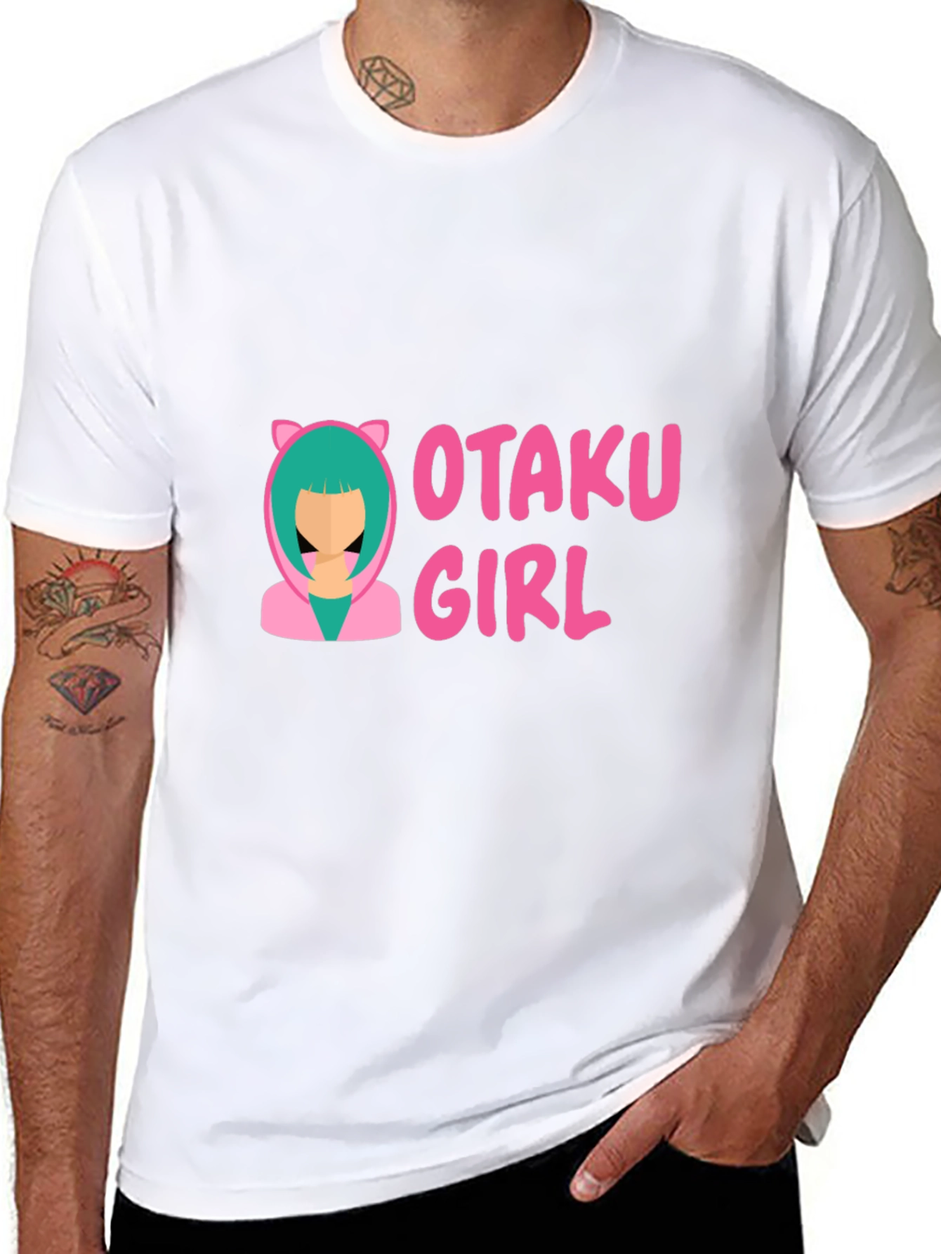 Otaku Girl Graphic Tee - Anime Lovers T-Shirt