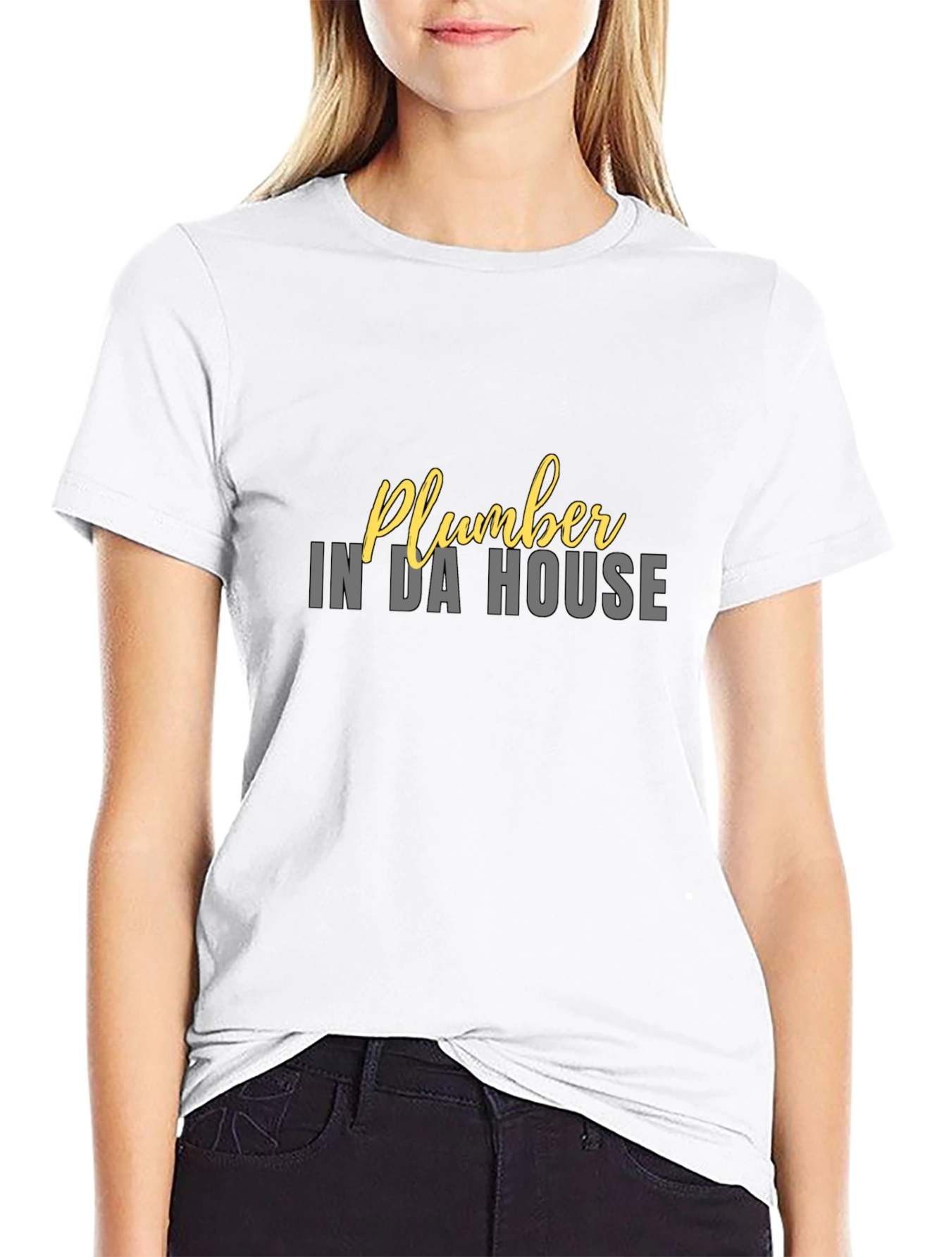 Plumber In Da House Black T-Shirt