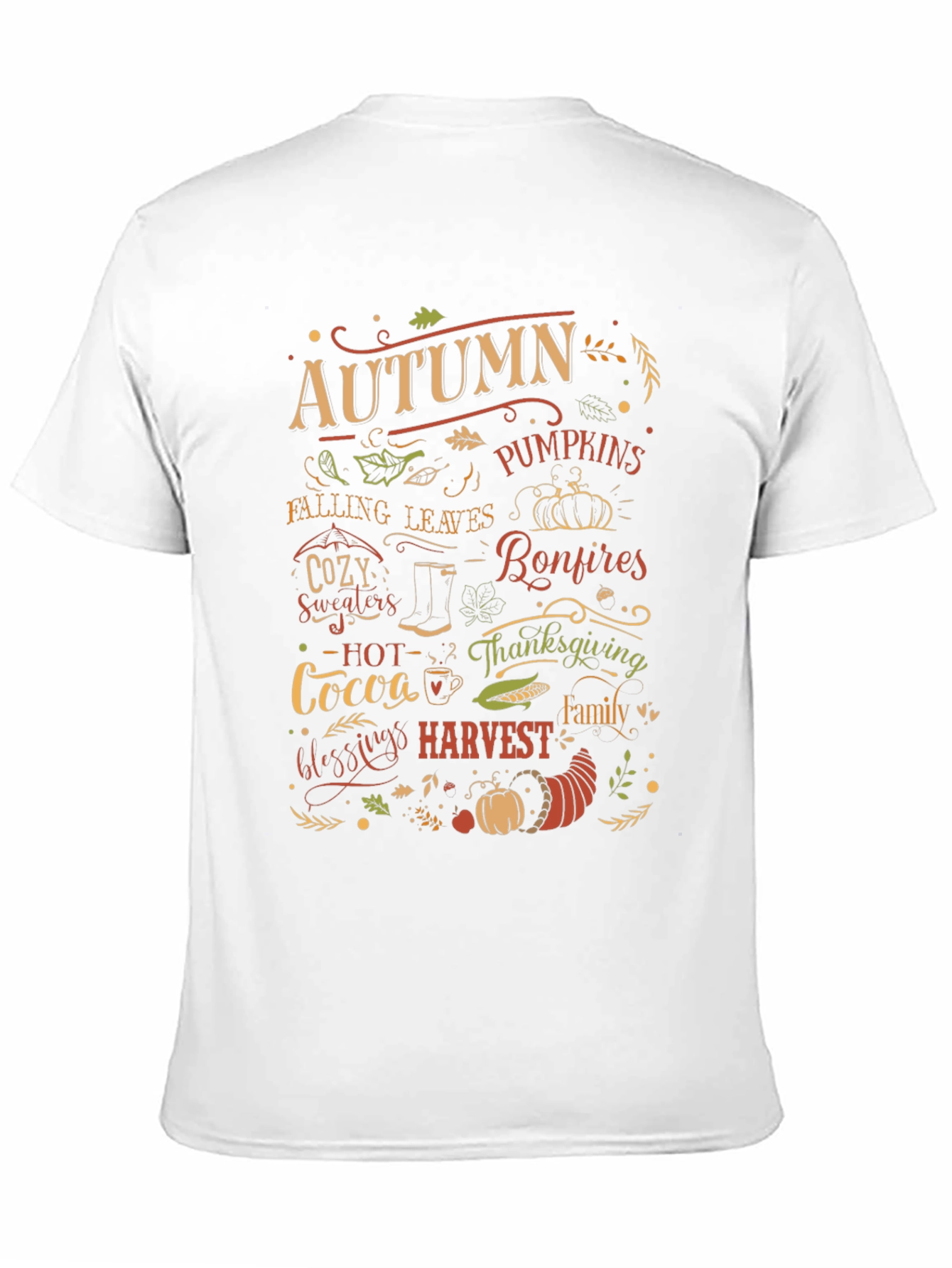 Autumn Harvest Graphic T-Shirt - Thanksgiving Theme