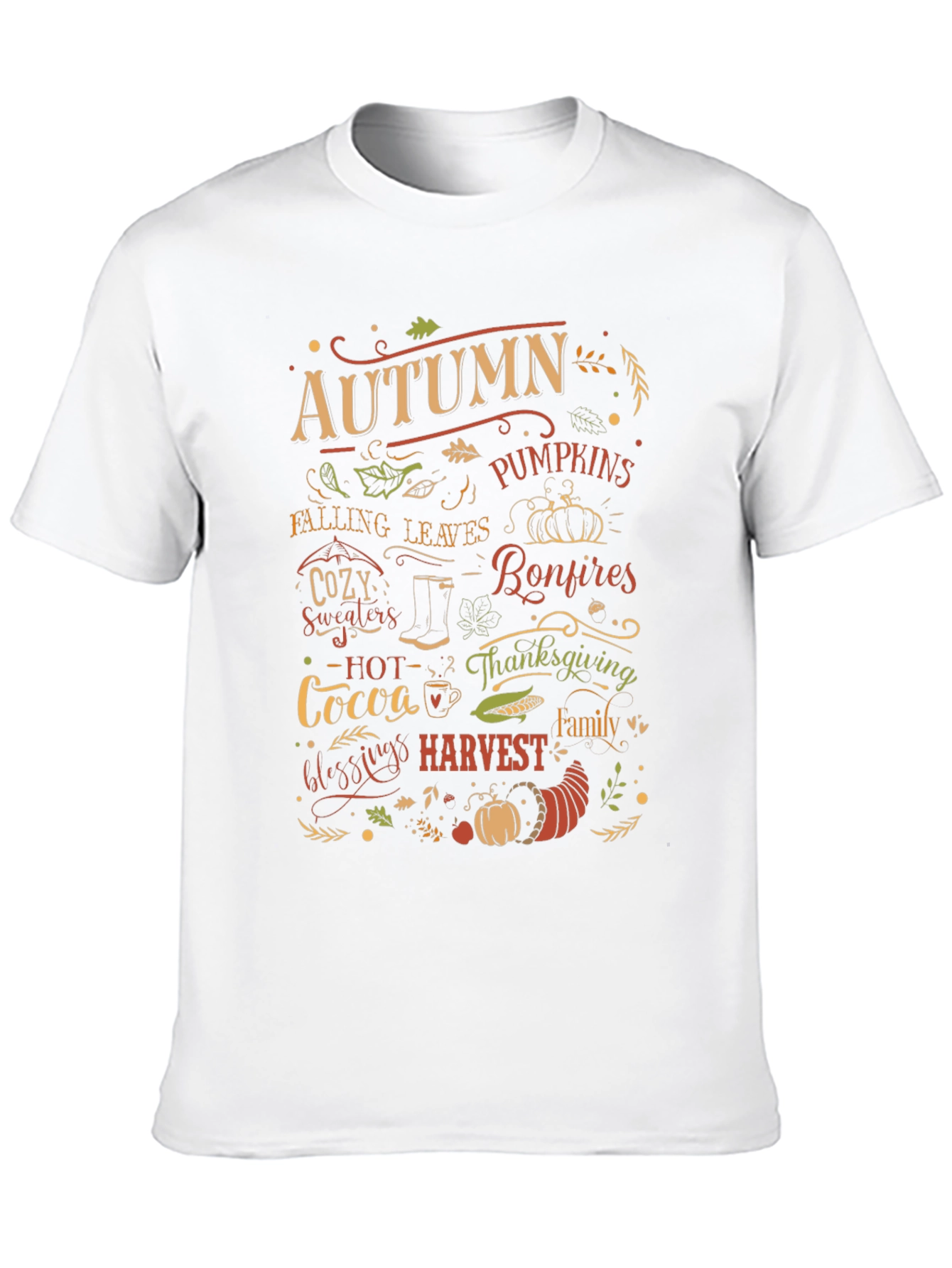 Autumn Harvest Graphic T-Shirt - Thanksgiving Theme
