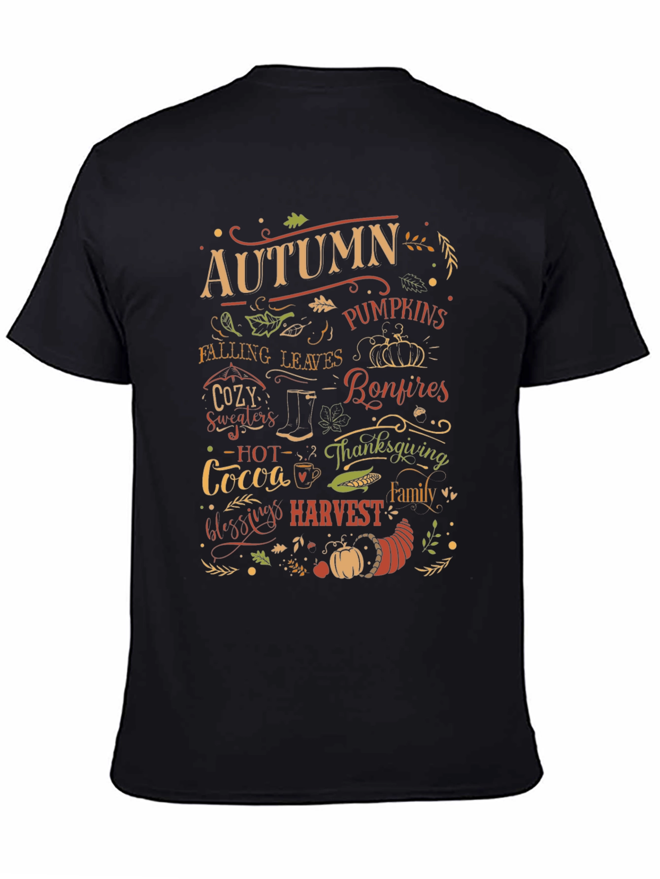 Autumn Harvest Graphic T-Shirt - Thanksgiving Theme