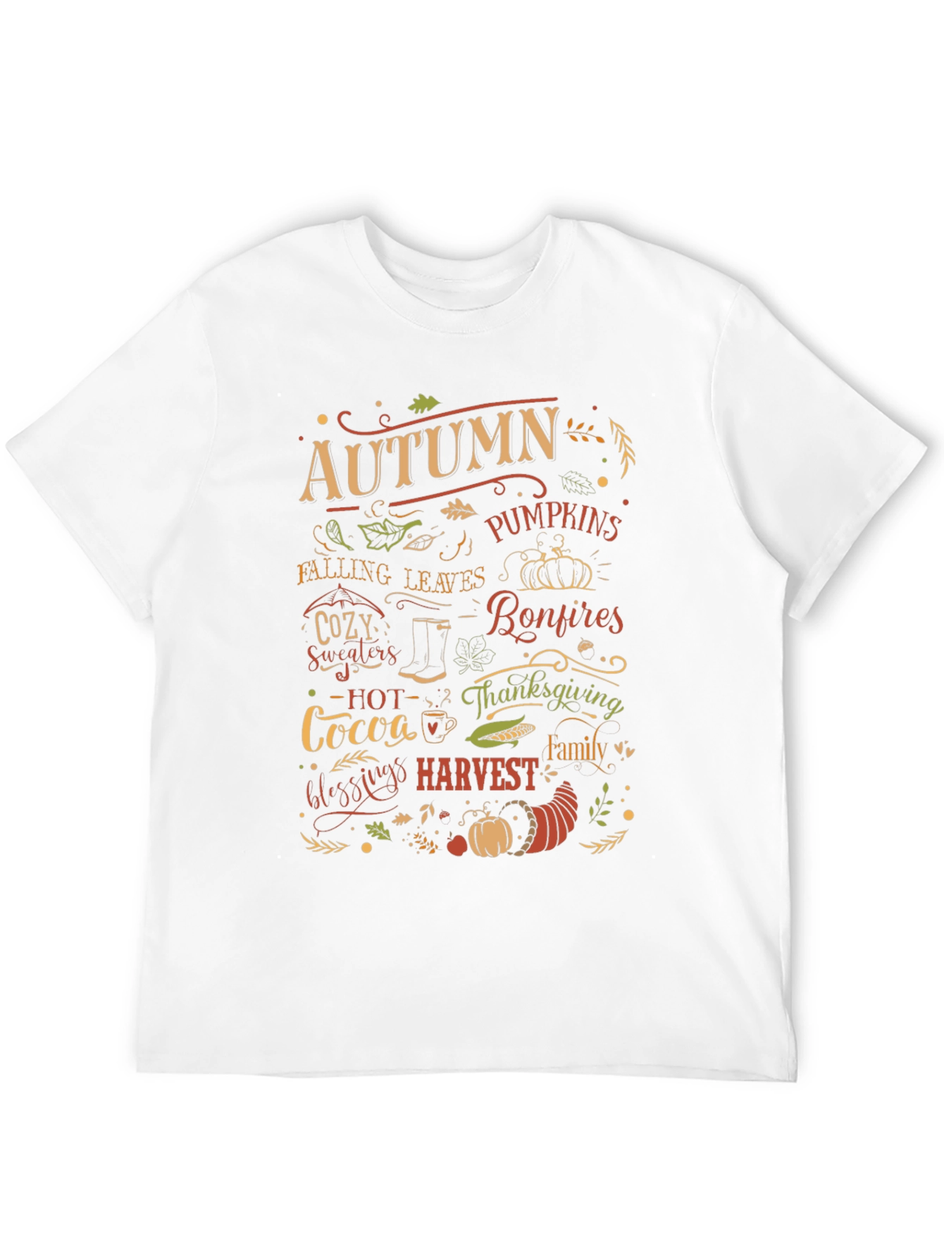 Autumn Harvest Graphic T-Shirt - Thanksgiving Theme