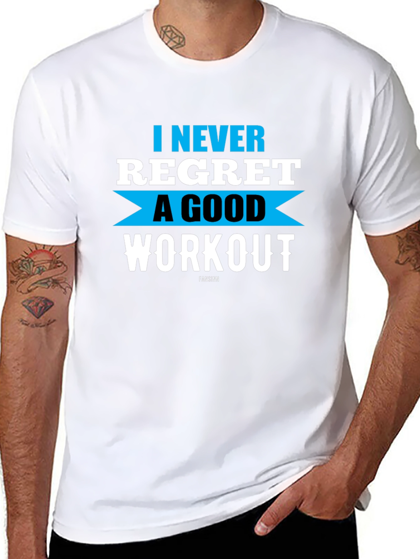 Workout Motivation T-Shirt - Never Regret Good Fitness