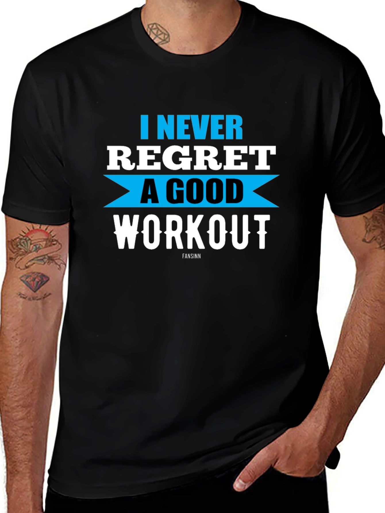 Workout Motivation T-Shirt - Never Regret Good Fitness