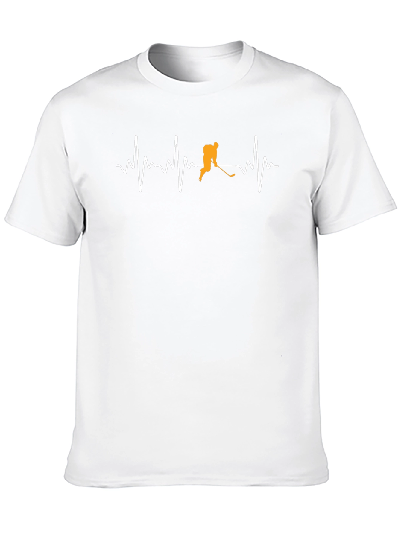 Hockey Heartbeat T-Shirt - Black Cotton Tee