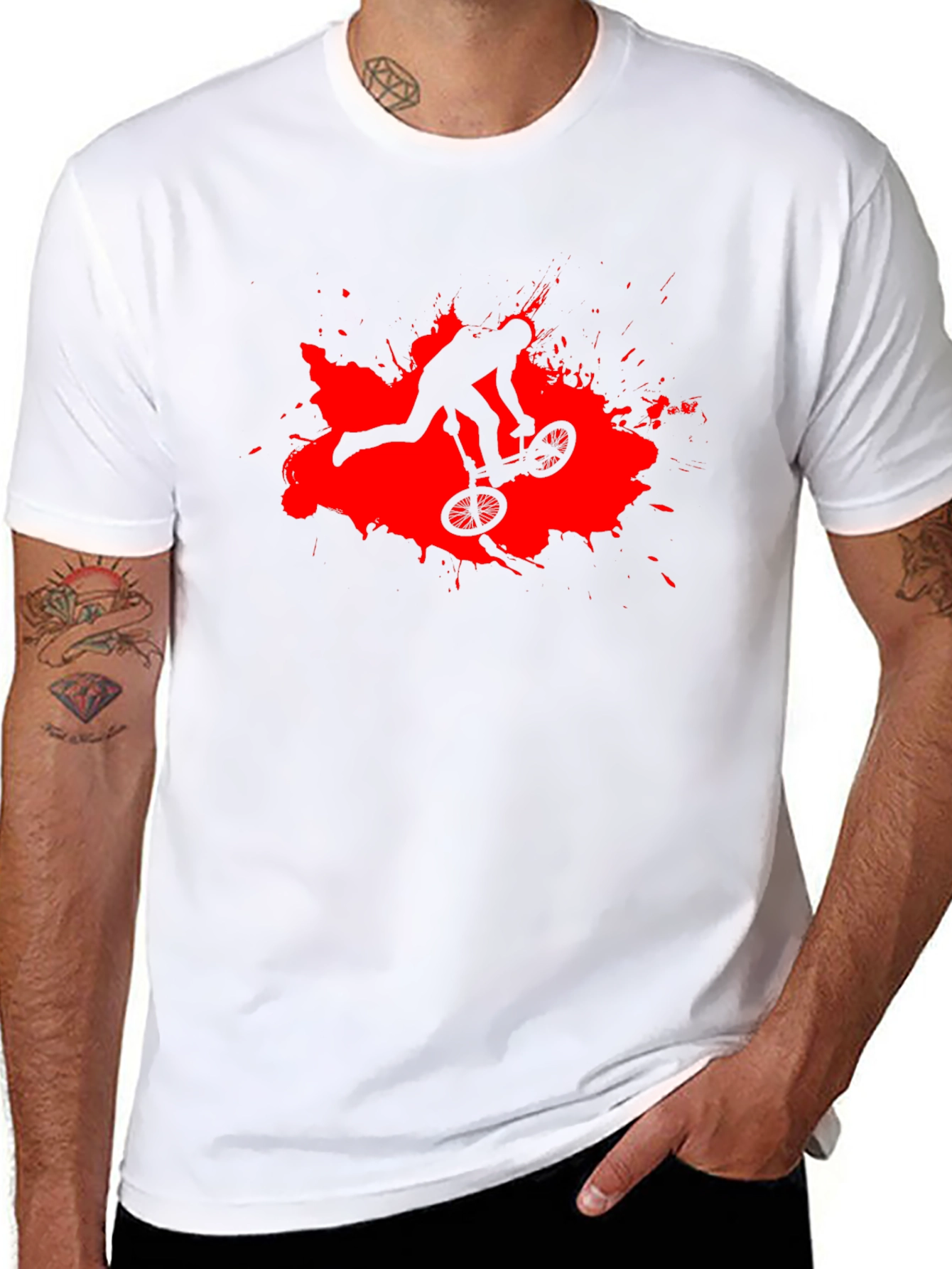 BMX Rider Graphic T-Shirt - Black