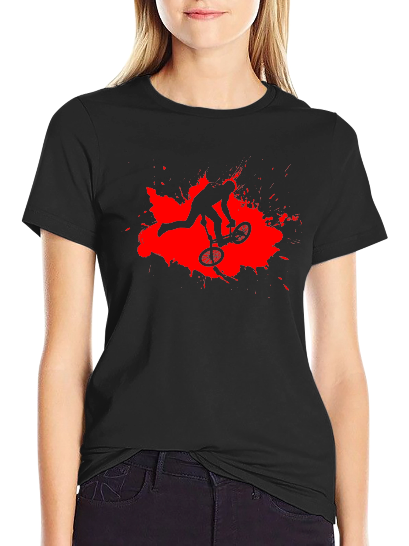 BMX Rider Graphic T-Shirt - Black