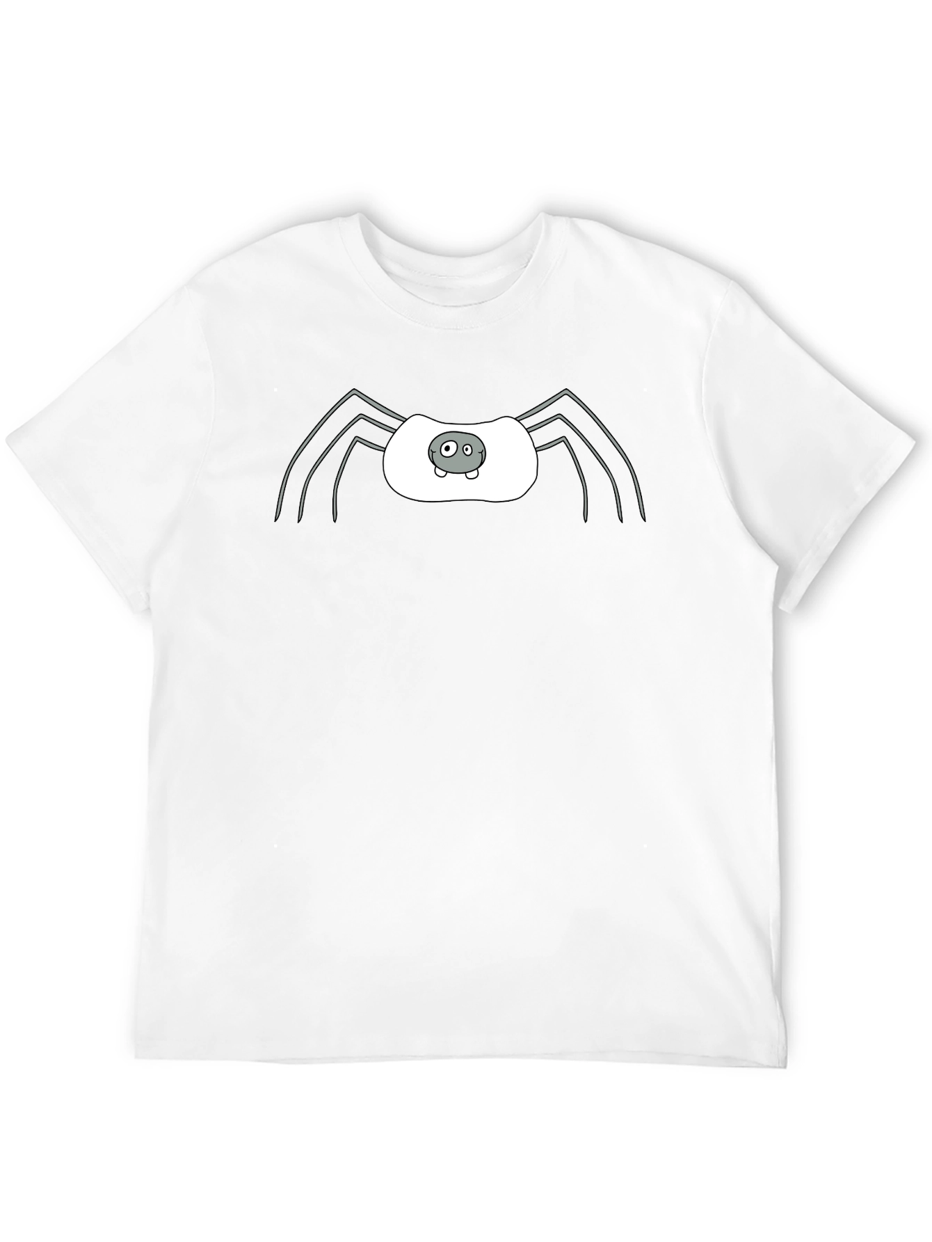Whimsical Spider Graphic Tee - Black Cotton Blend