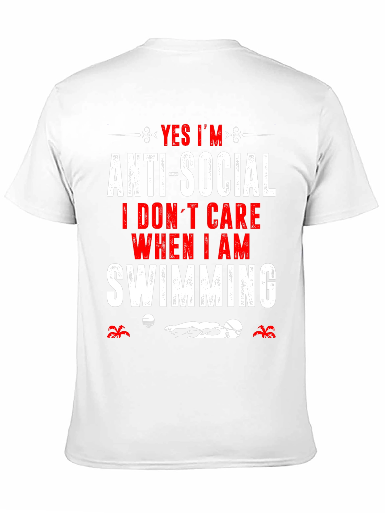 Anti-Social Swimmer T-Shirt: Funny Swimming Apparel