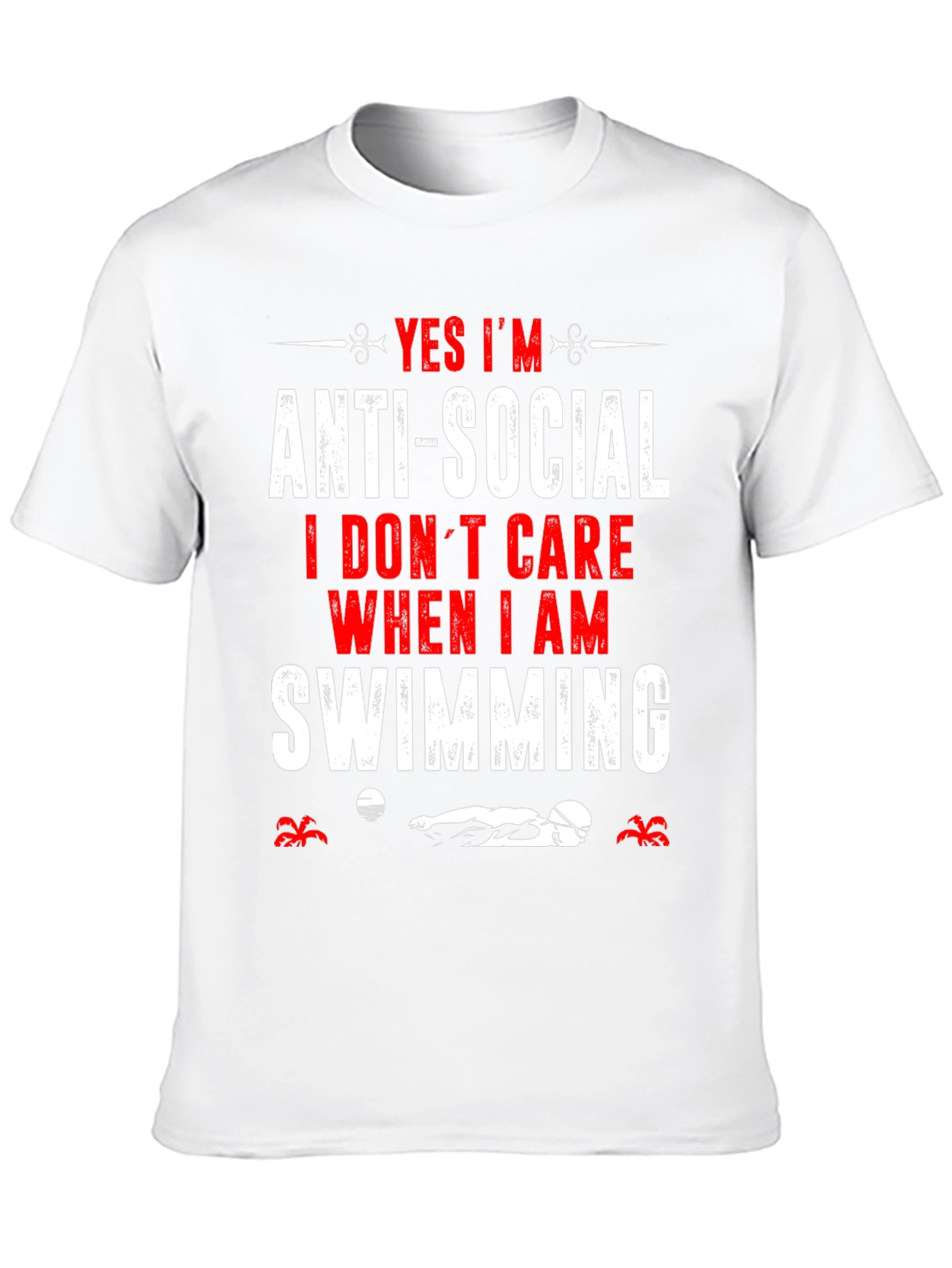 Anti-Social Swimmer T-Shirt: Funny Swimming Apparel