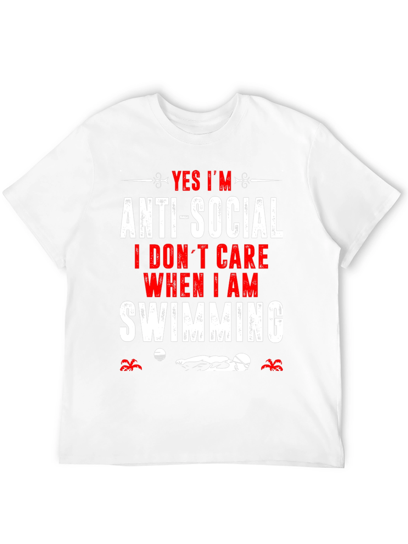 Anti-Social Swimmer T-Shirt: Funny Swimming Apparel