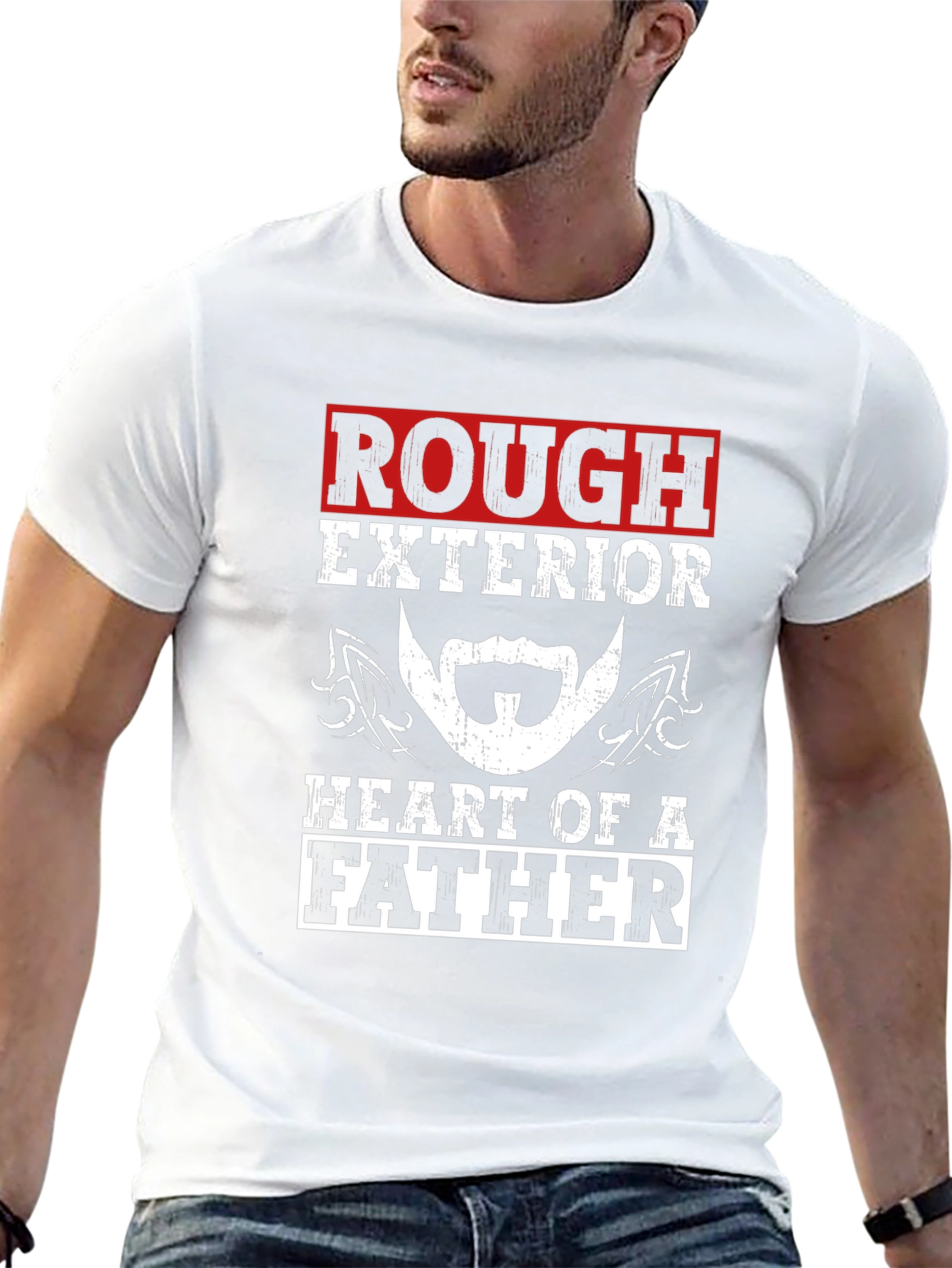 Rough Exterior Heart of a Father T-Shirt