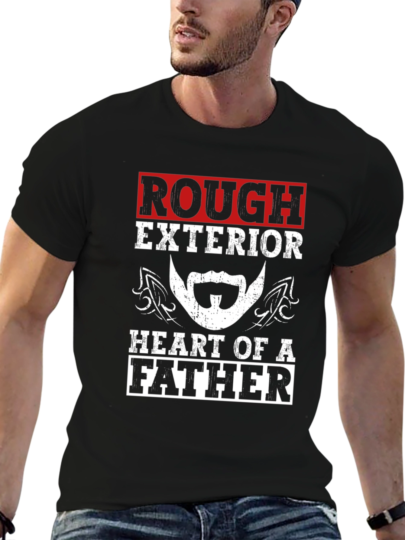 Rough Exterior Heart of a Father T-Shirt