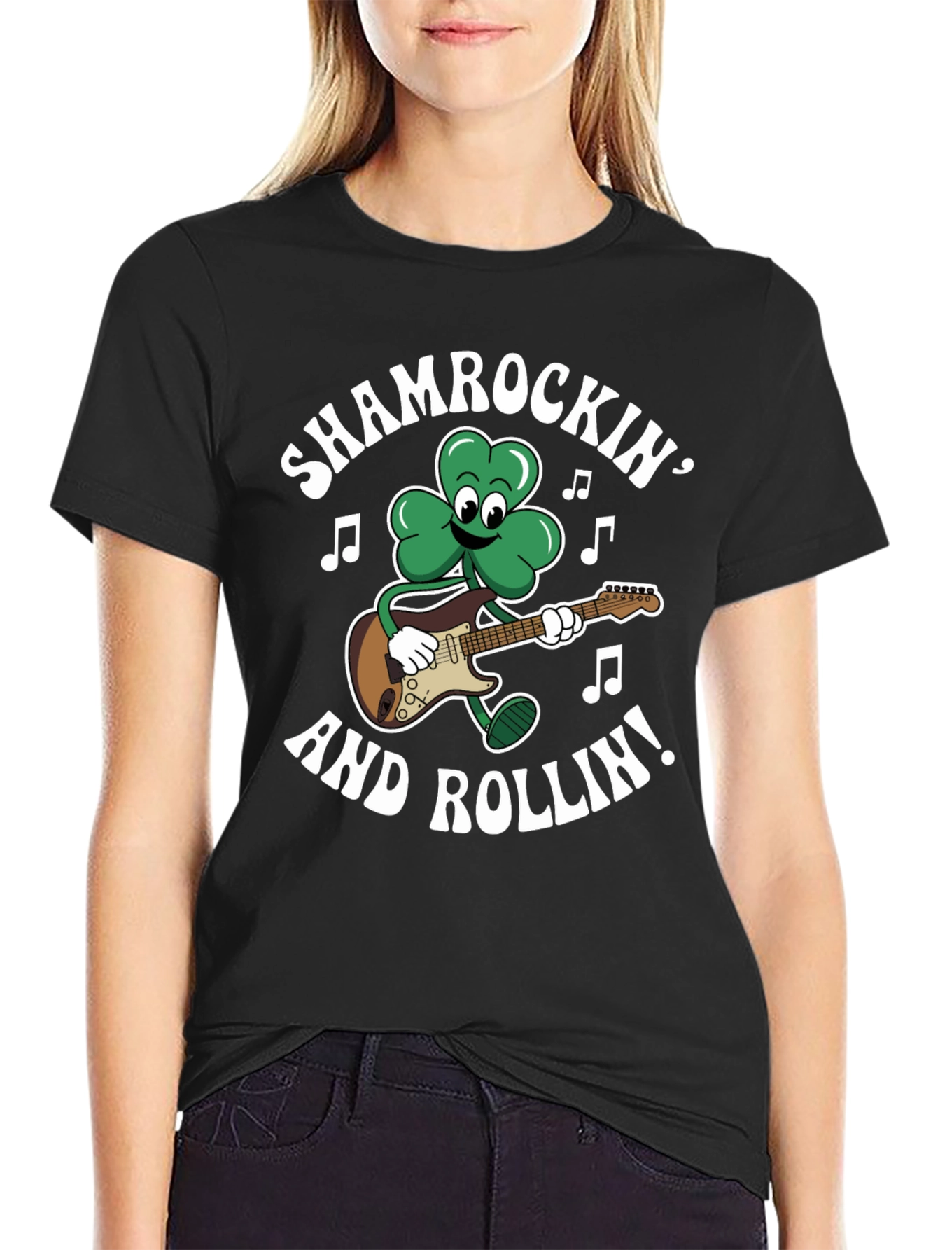 Shamrockin and Rollin Graphic T-Shirt