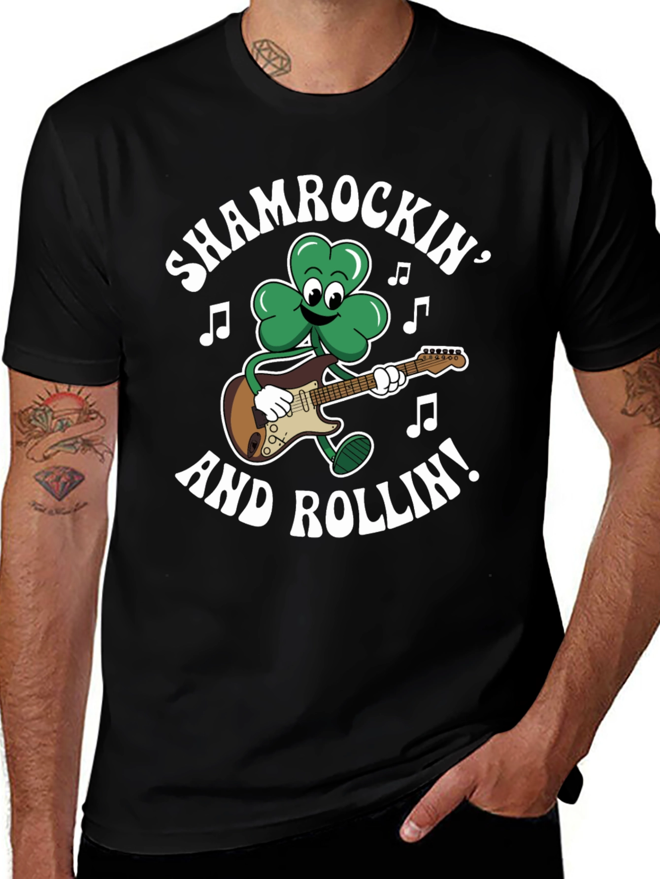 Shamrockin and Rollin Graphic T-Shirt