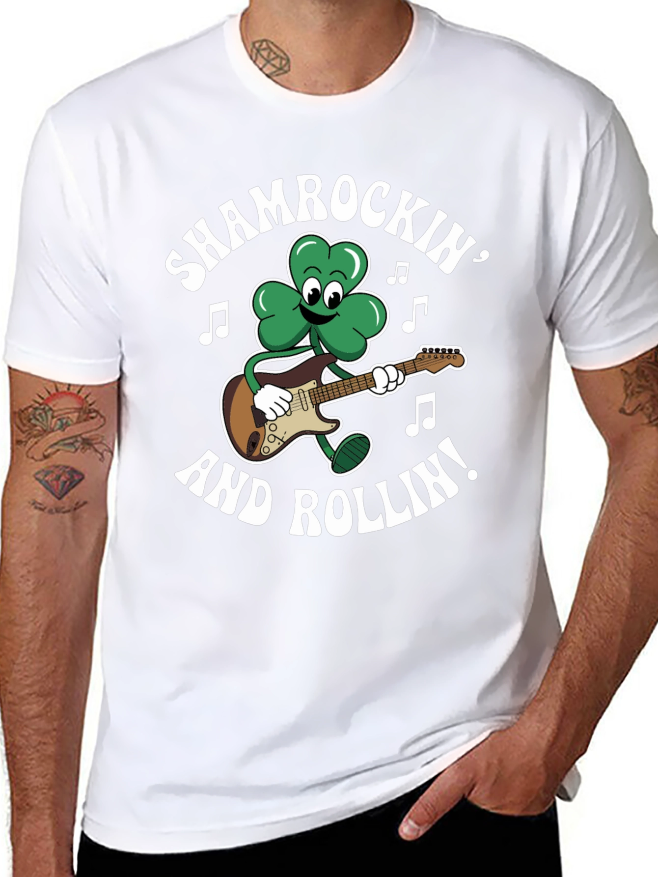 Shamrockin and Rollin Graphic T-Shirt
