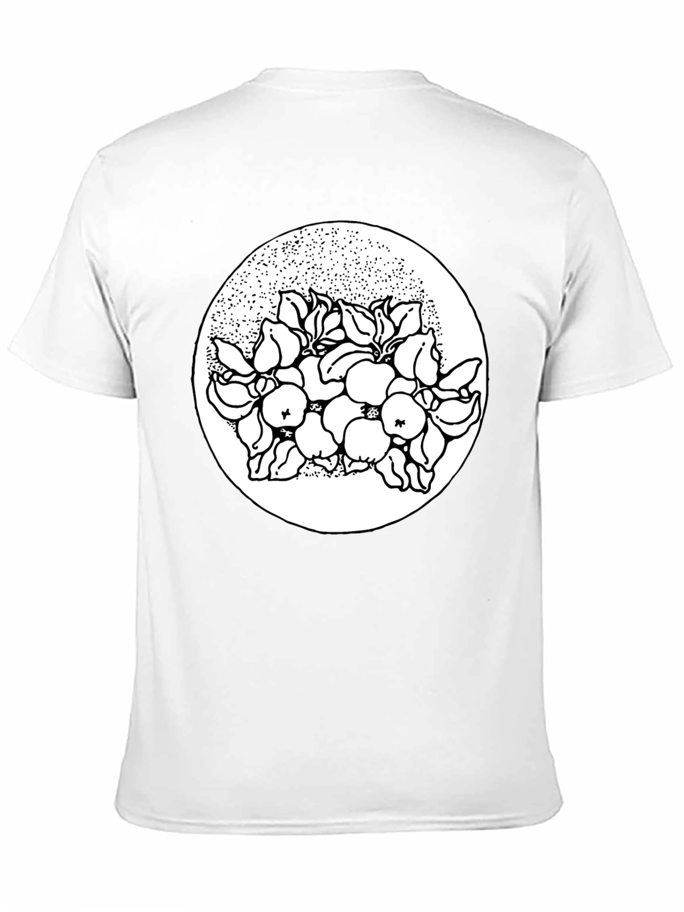 Black Tee with Floral Print Design