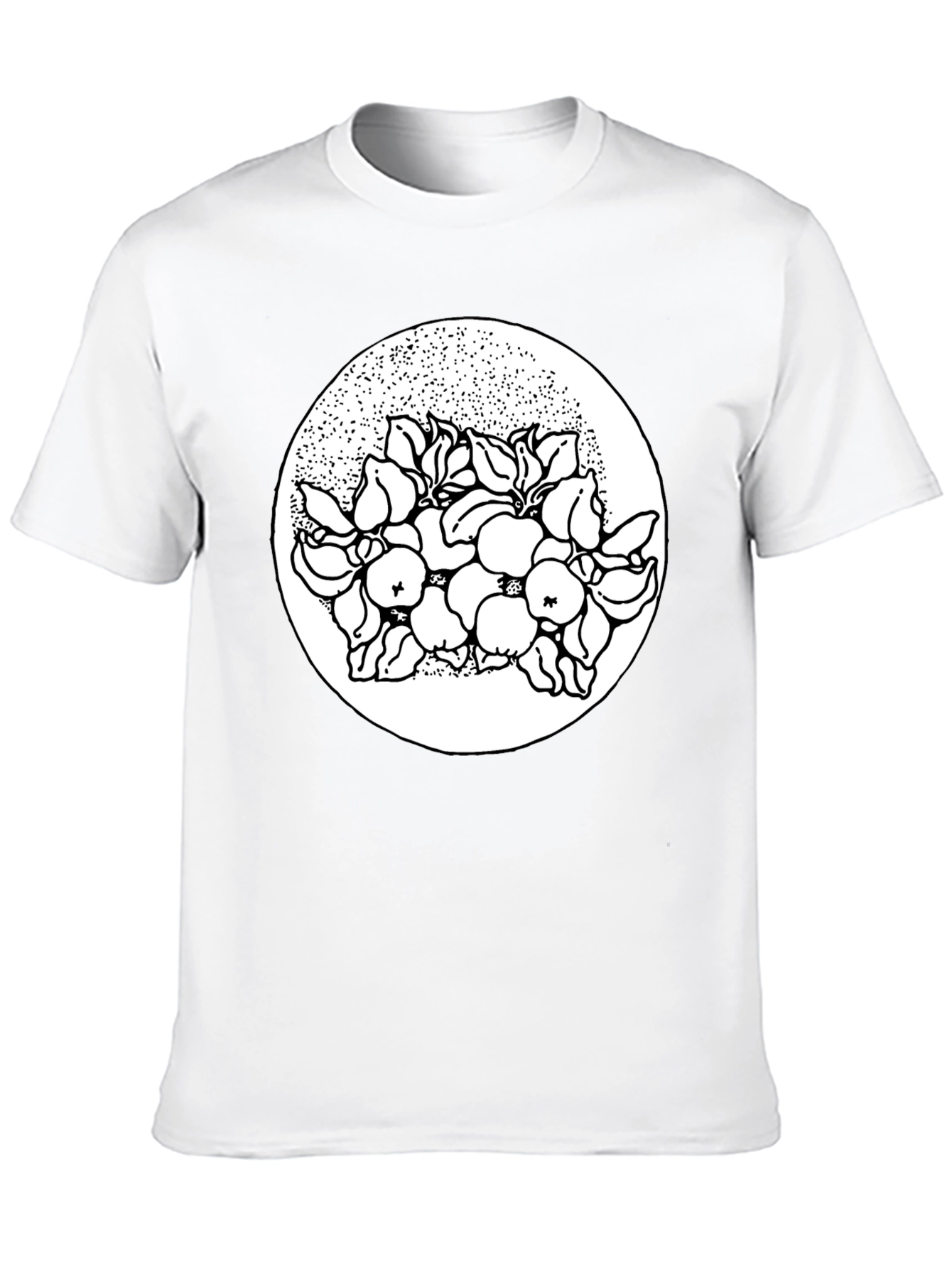 Black Tee with Floral Print Design