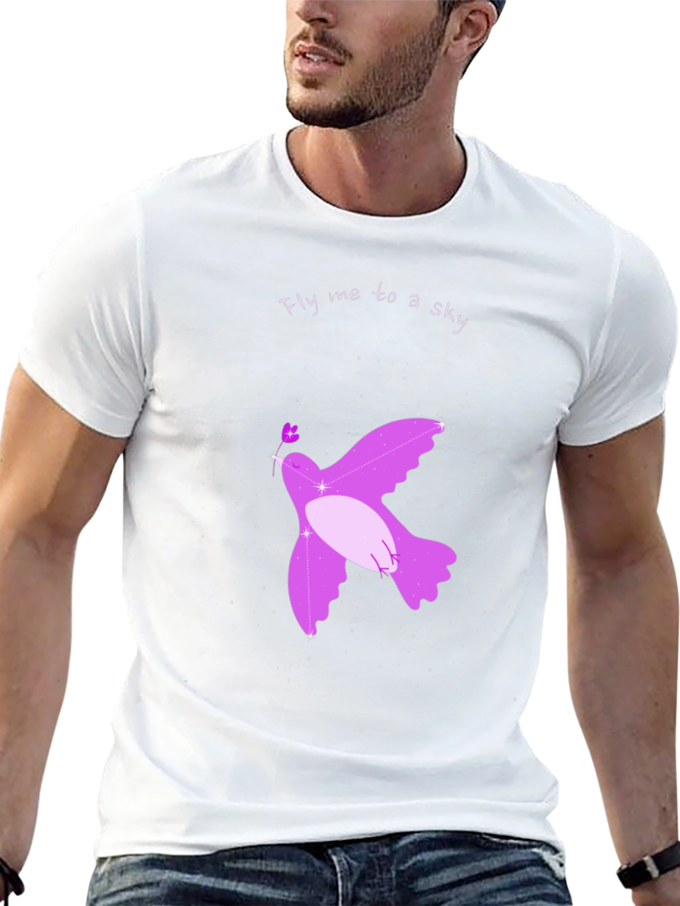 Fly Me to a Sky Black T-Shirt