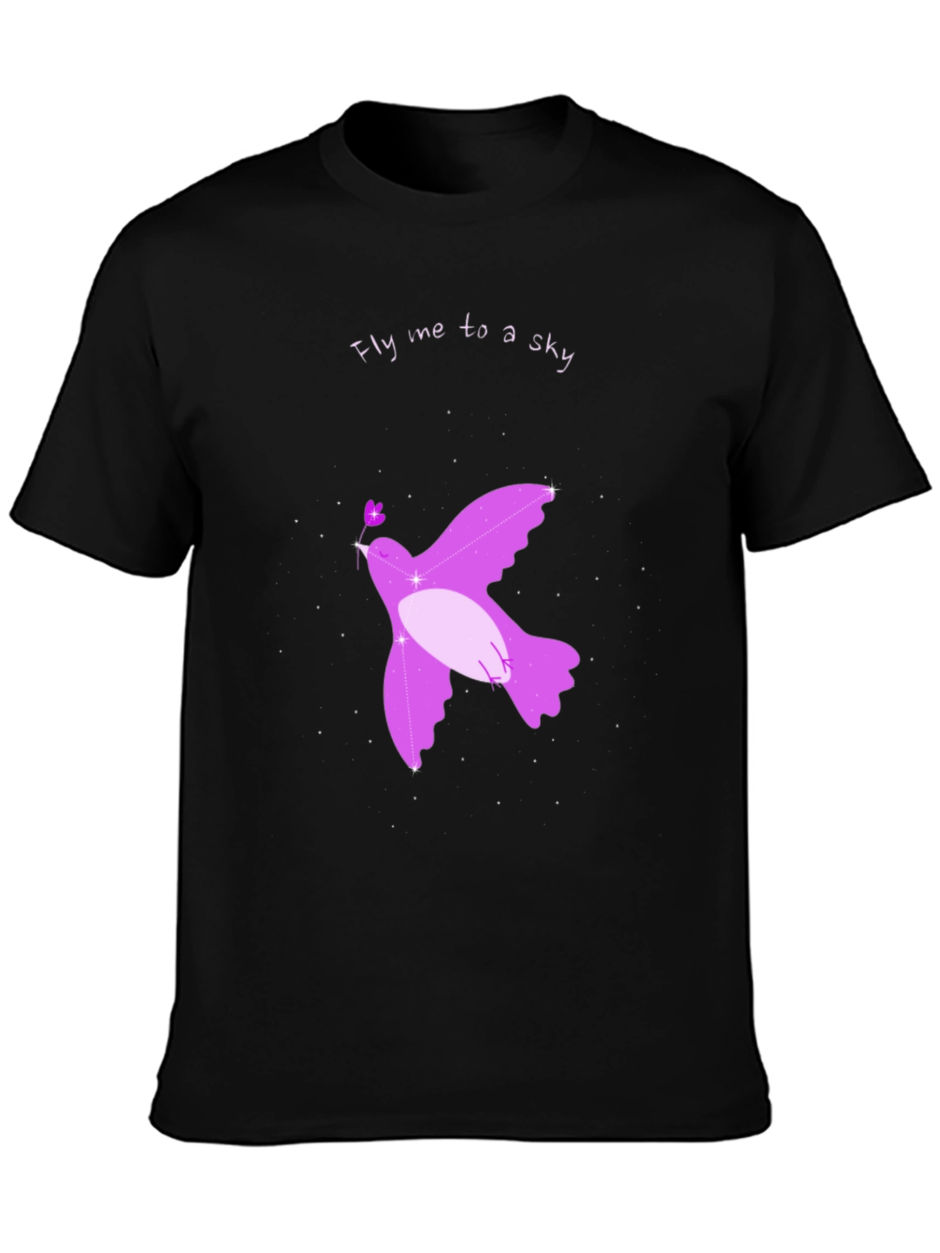 Fly Me to a Sky Black T-Shirt