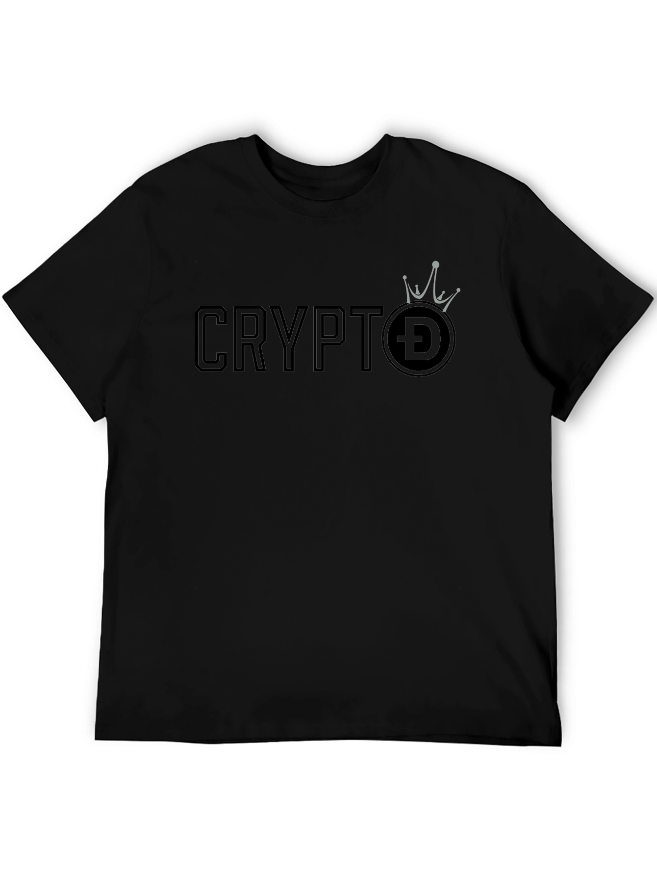 Crypto Doge Crown Black T-Shirt