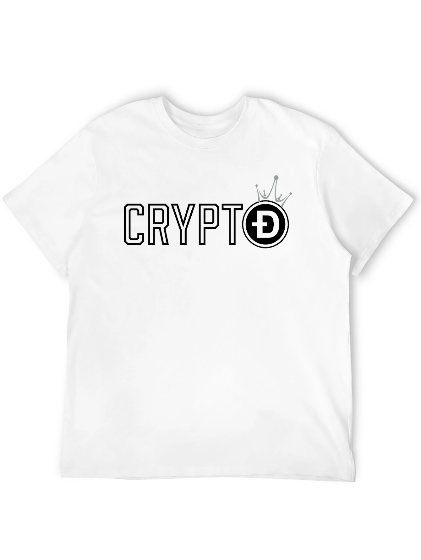 Crypto Doge Crown Black T-Shirt