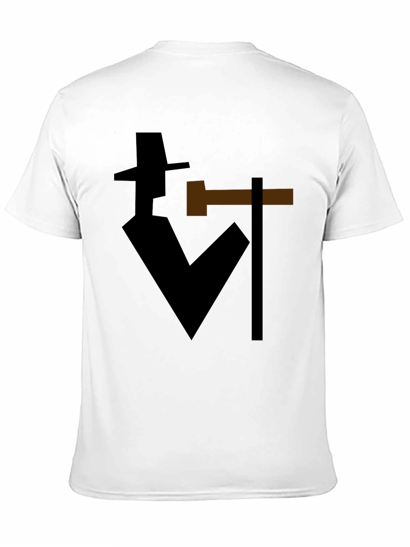 Abstract Detective Graphic T-Shirt - Stylish Silhouette Tee