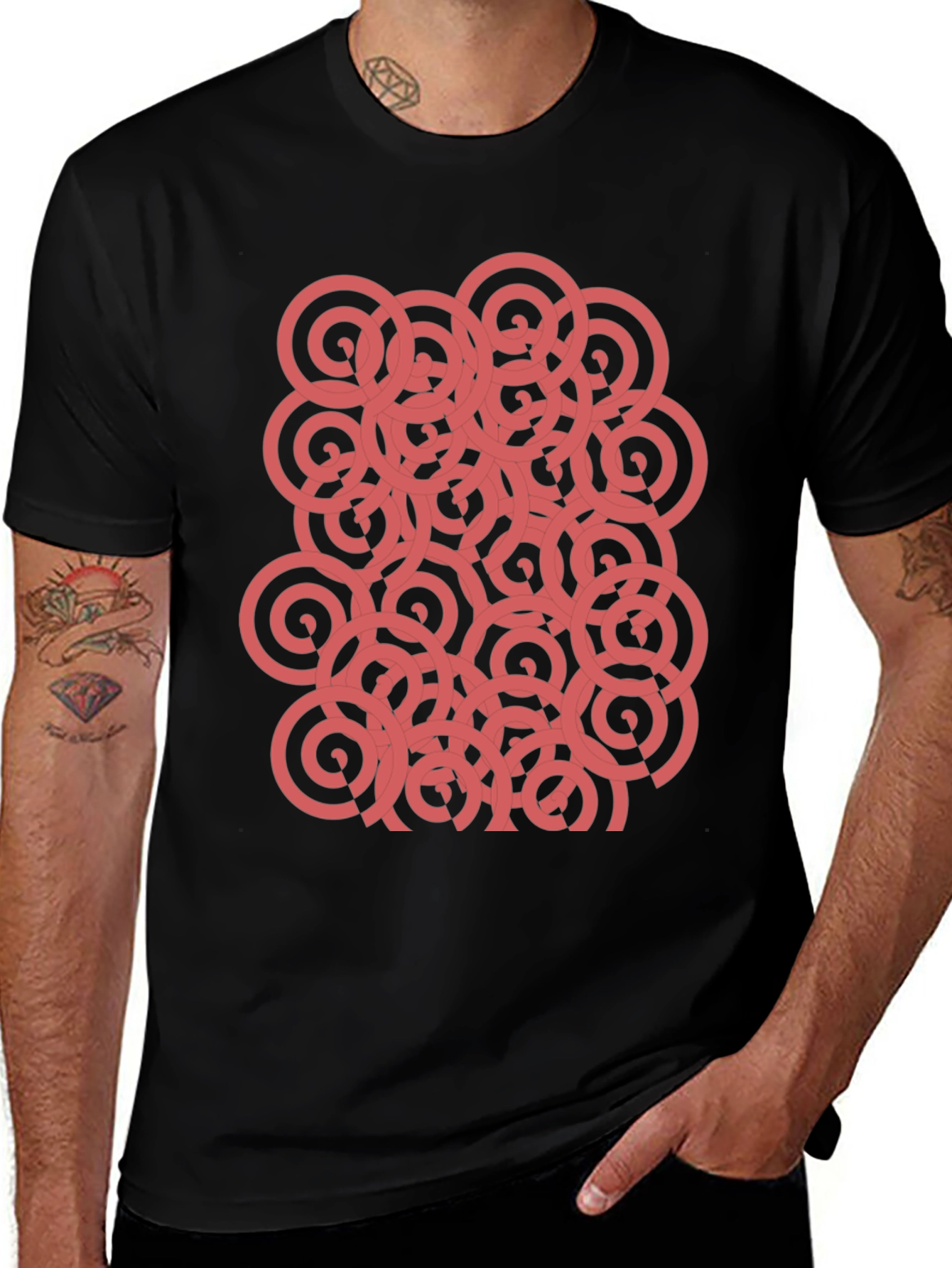 Abstract Circle Pattern T-Shirt