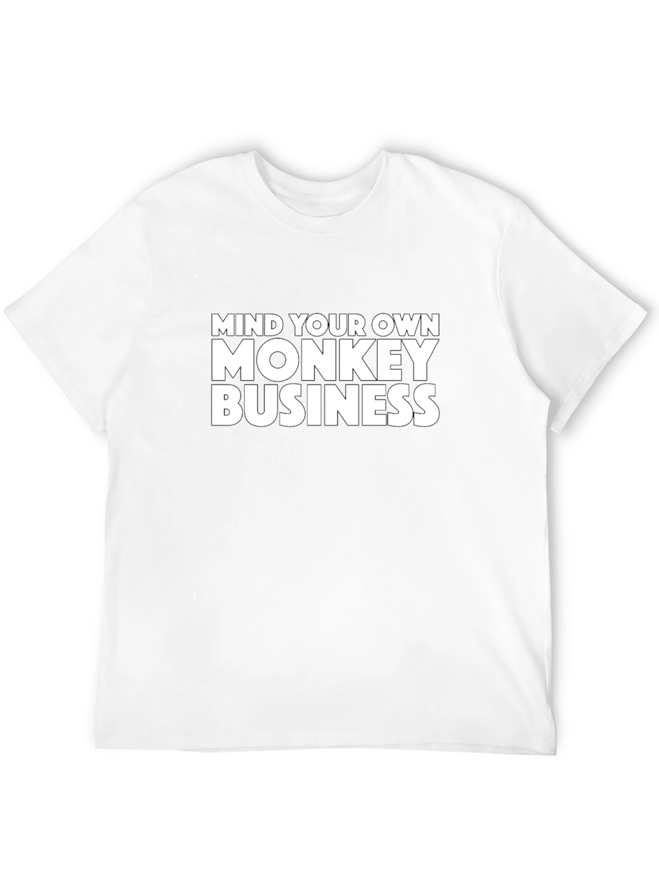 Mind Your Own Monkey Business Black T-Shirt