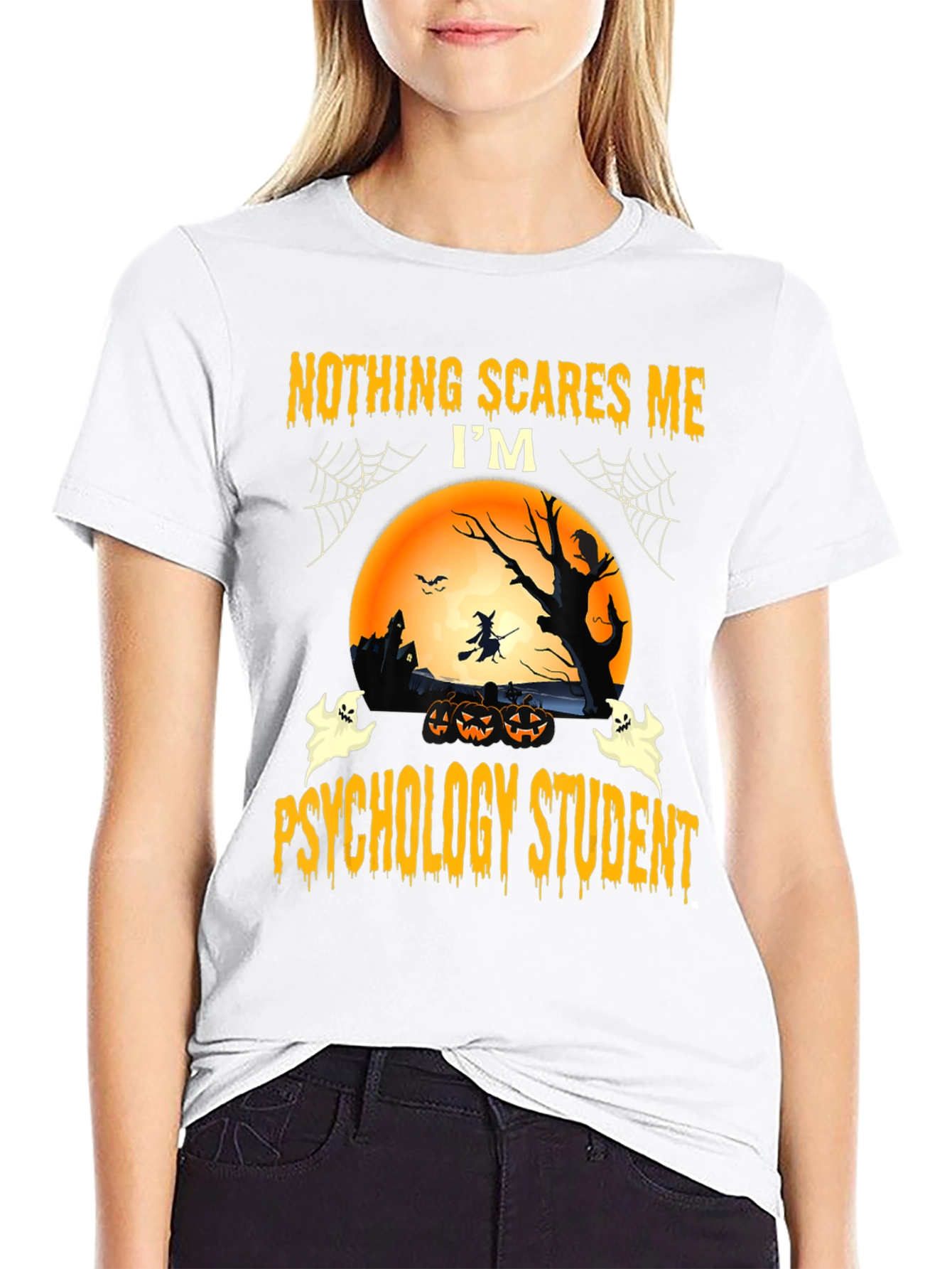 Nothing Scares Me Psychology Student Halloween T-Shirt