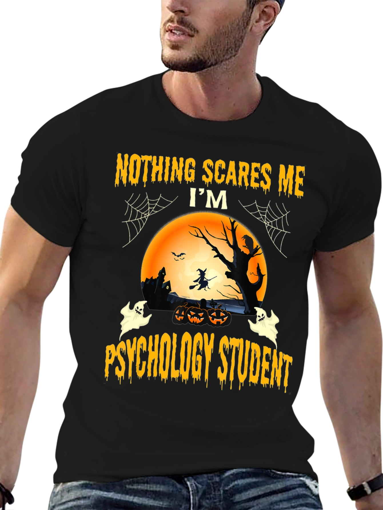 Nothing Scares Me Psychology Student Halloween T-Shirt