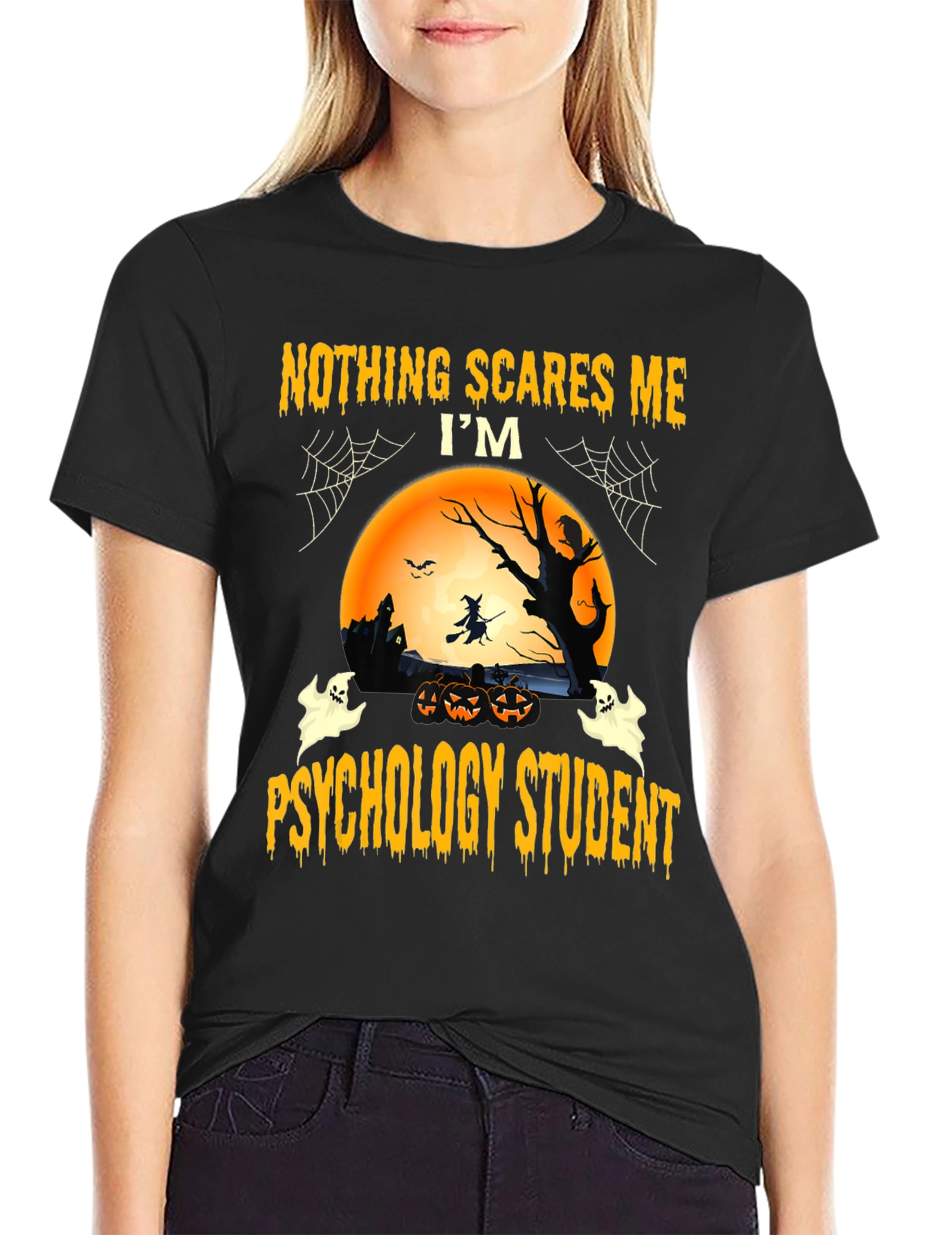 Nothing Scares Me Psychology Student Halloween T-Shirt
