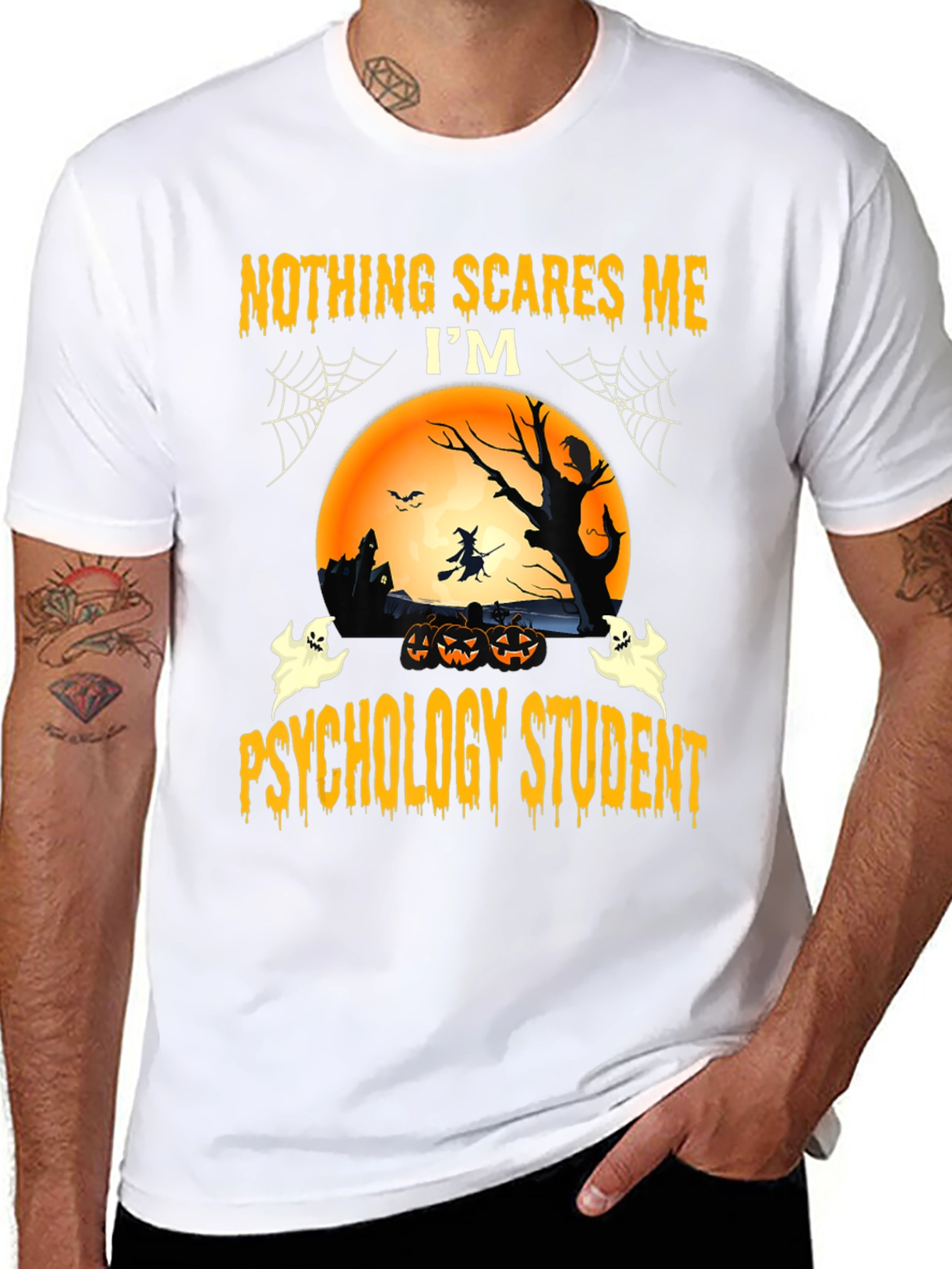 Nothing Scares Me Psychology Student Halloween T-Shirt