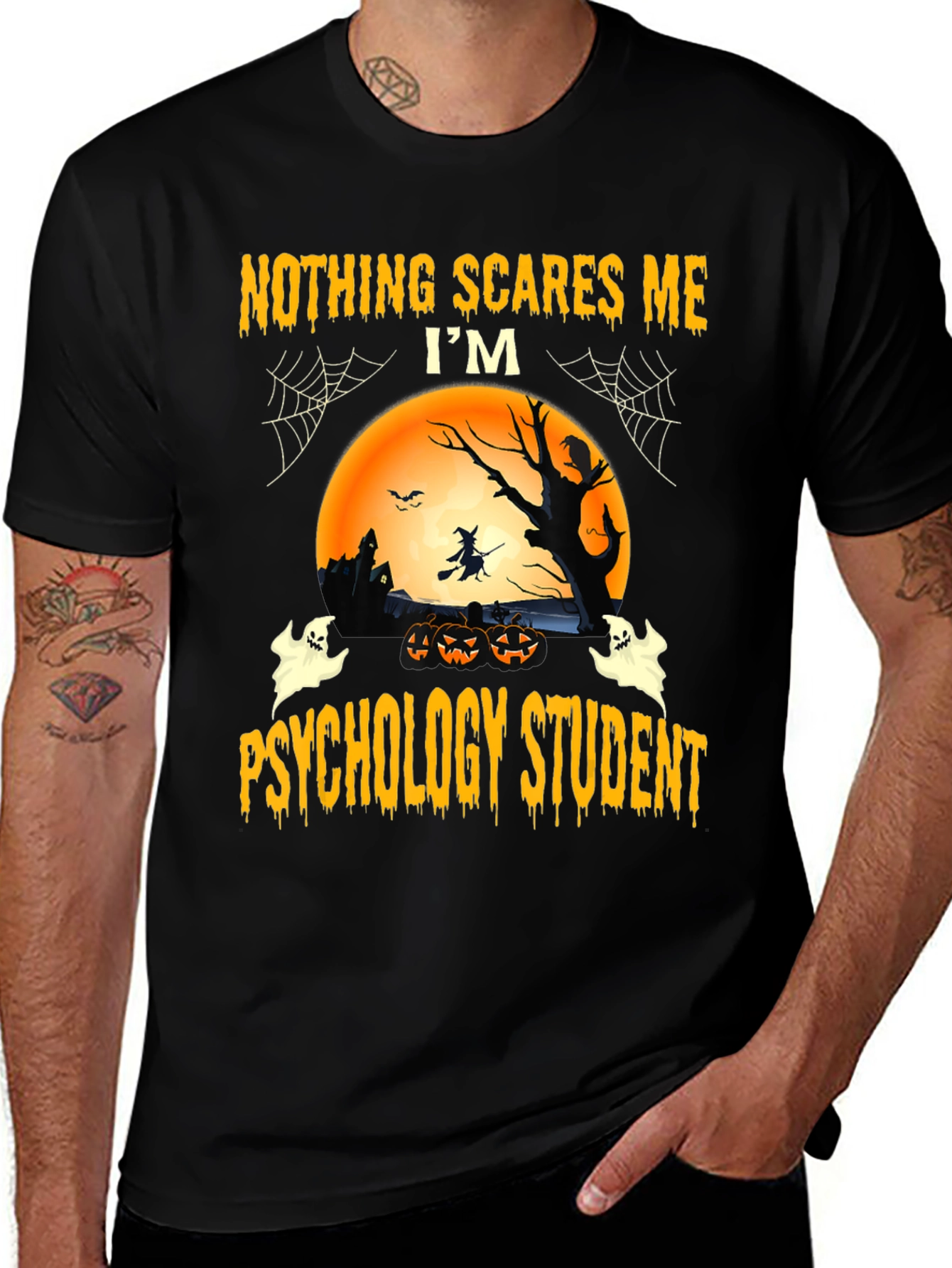 Nothing Scares Me Psychology Student Halloween T-Shirt