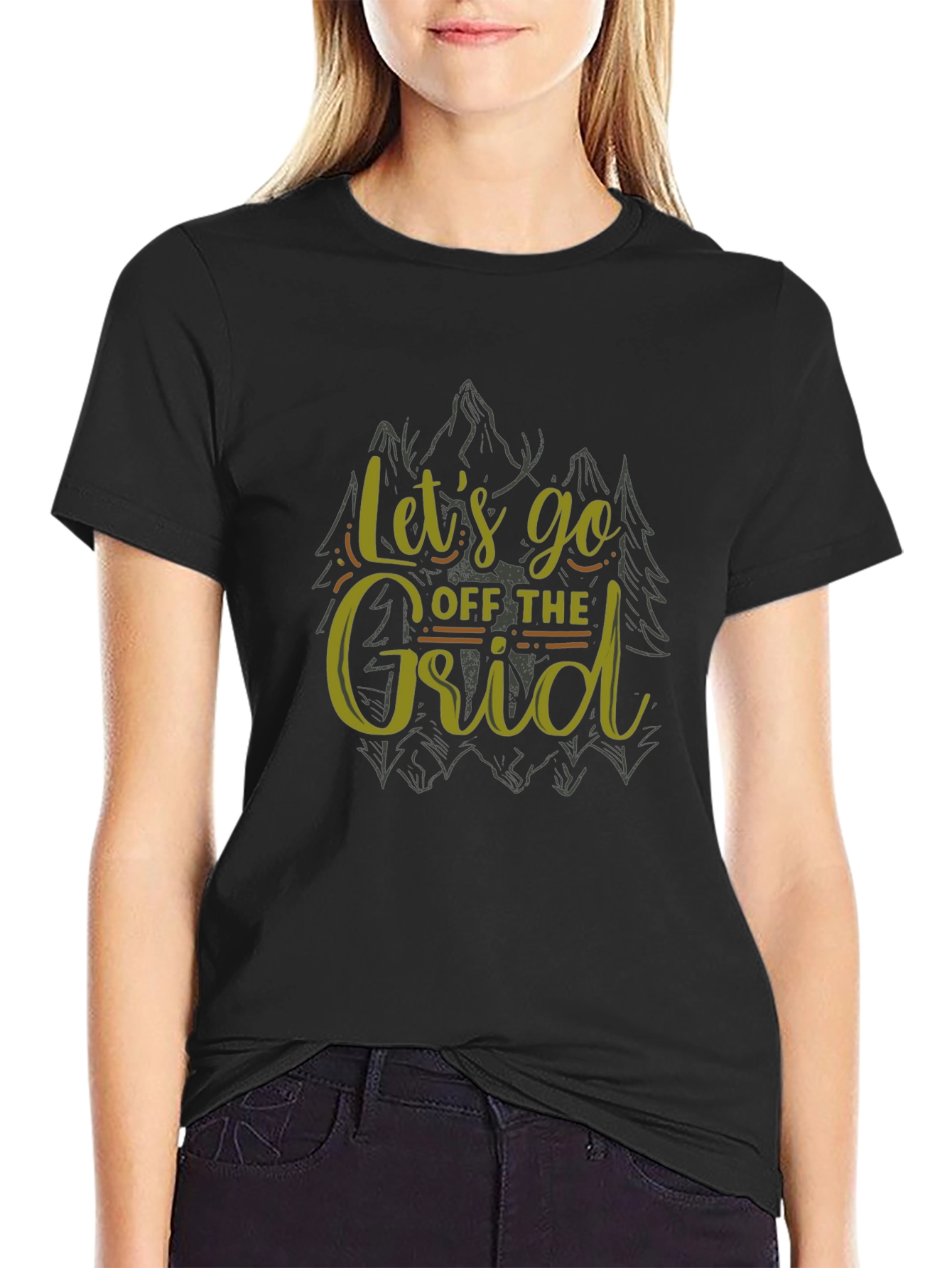 Lets Go Off The Grid Black T-Shirt