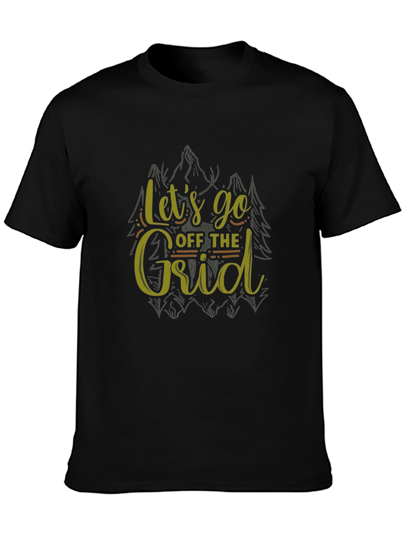 Lets Go Off The Grid Black T-Shirt