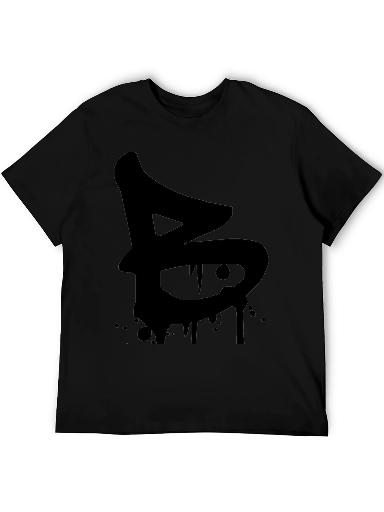 Urban Drip Letter B Black Graphic Tee