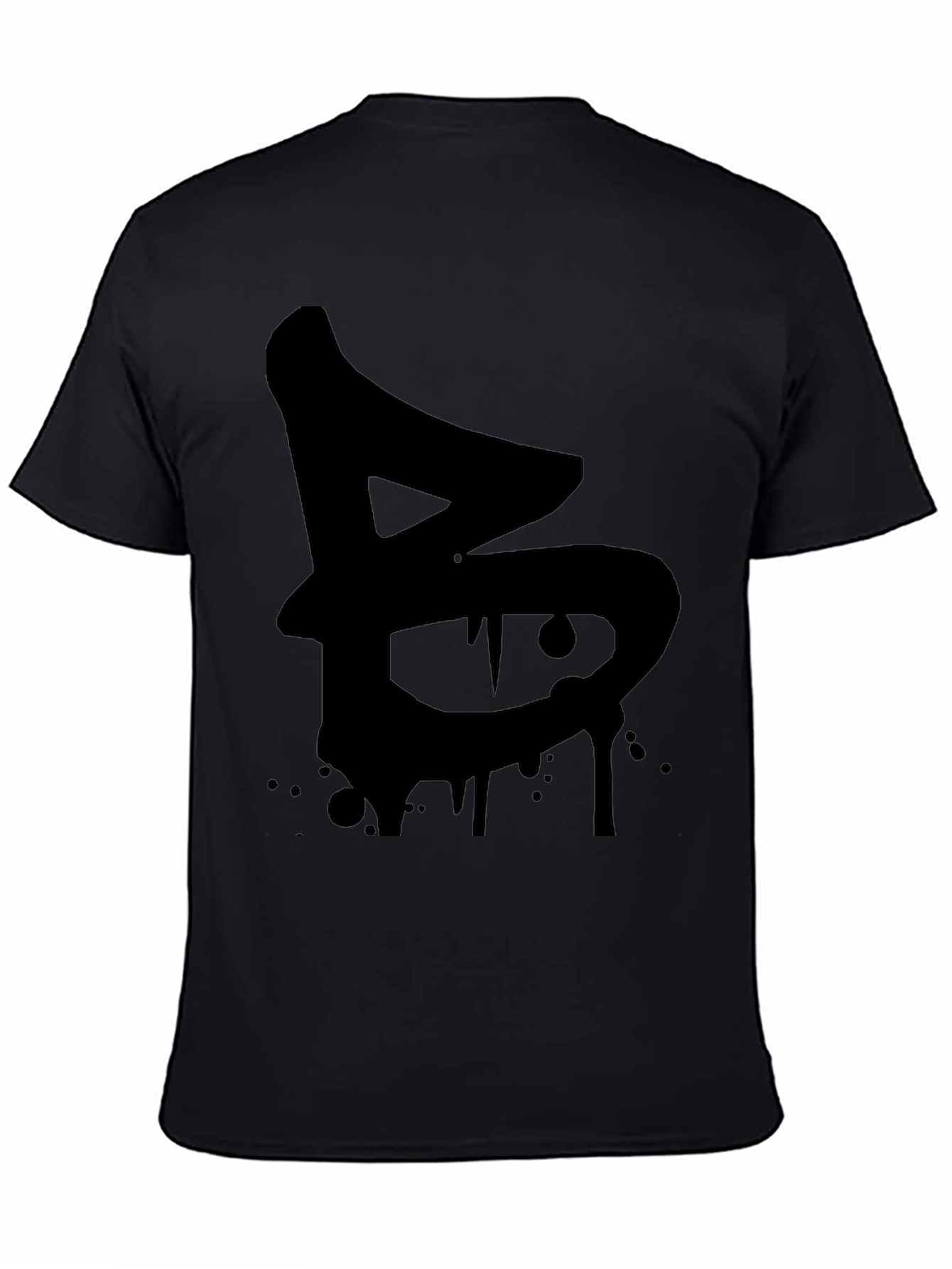 Urban Drip Letter B Black Graphic Tee