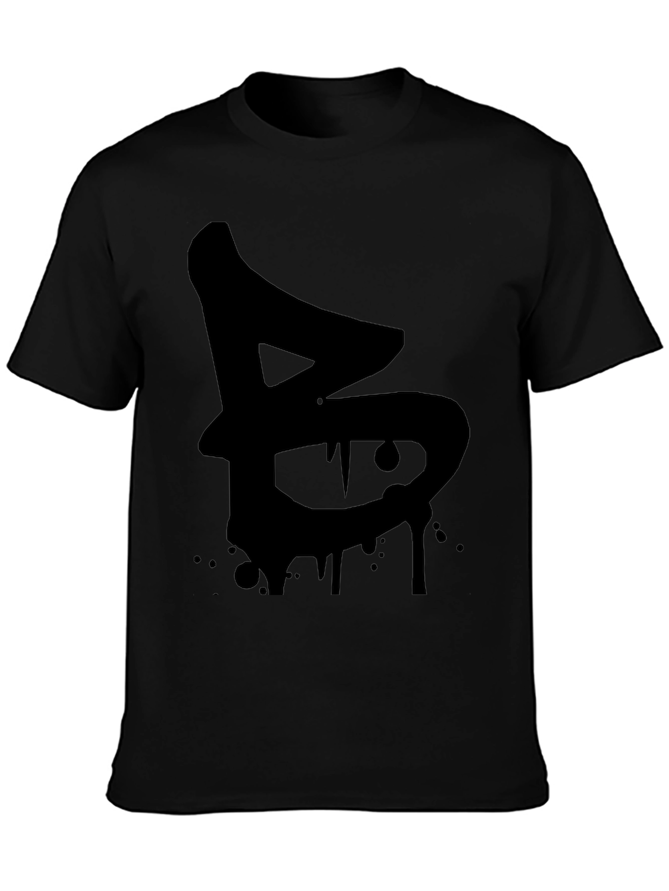 Urban Drip Letter B Black Graphic Tee