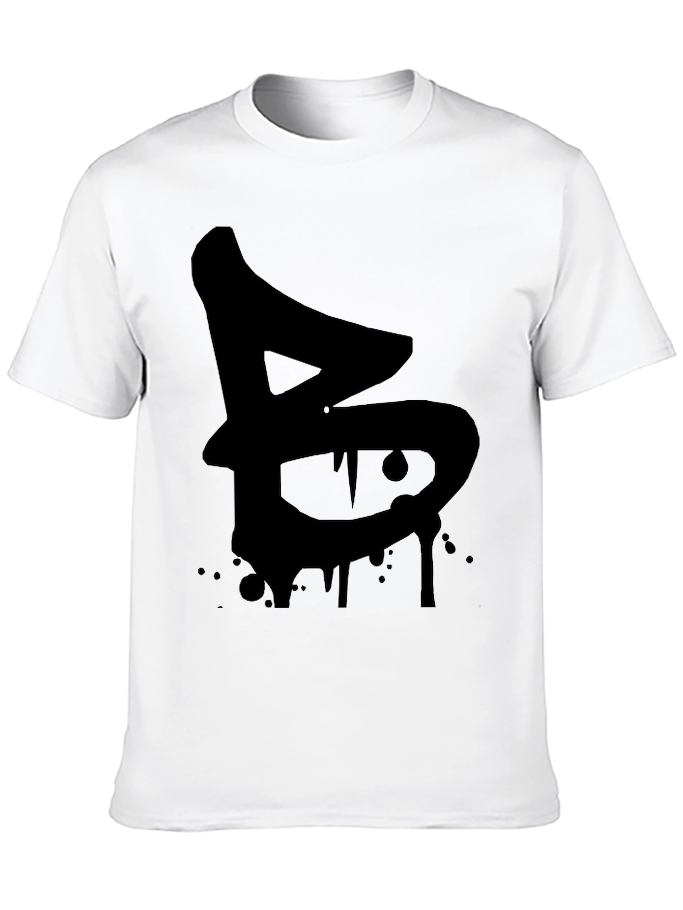 Urban Drip Letter B Black Graphic Tee