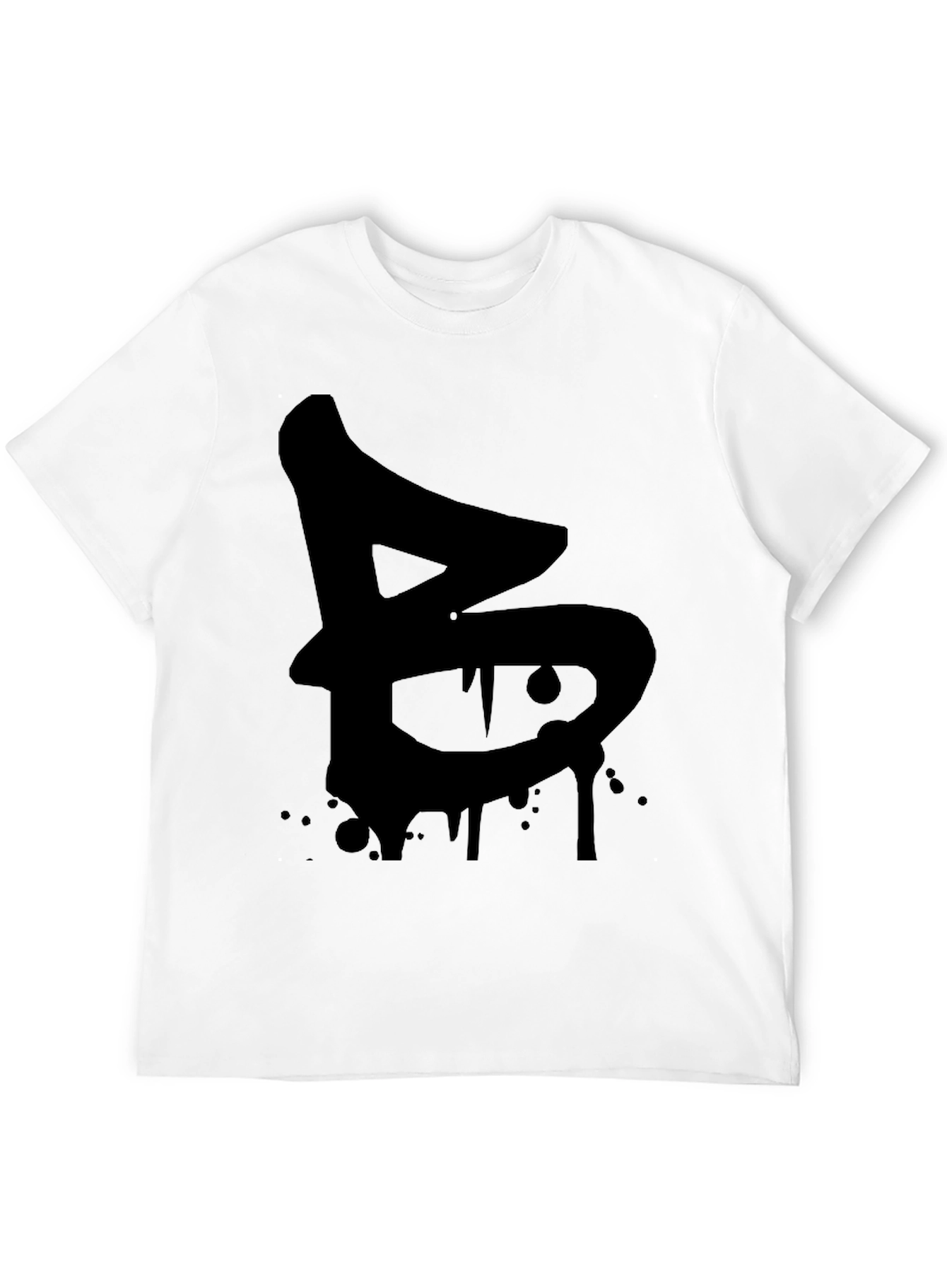 Urban Drip Letter B Black Graphic Tee