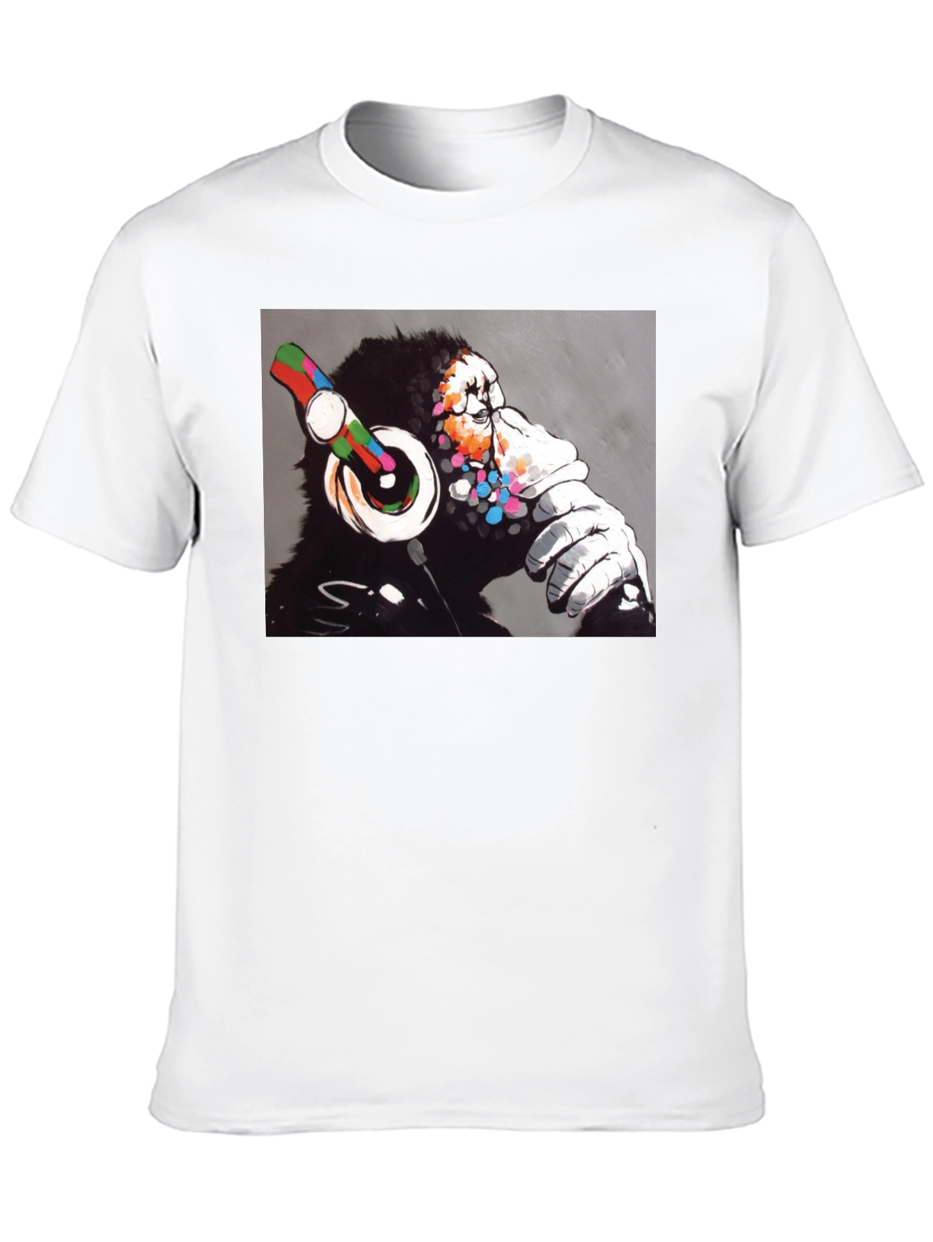 DJ Monkey Graphic Tee - Cool Black T-Shirt