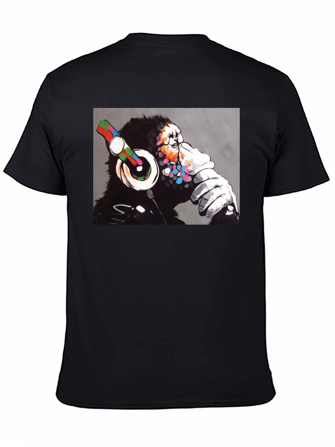 DJ Monkey Graphic Tee - Cool Black T-Shirt