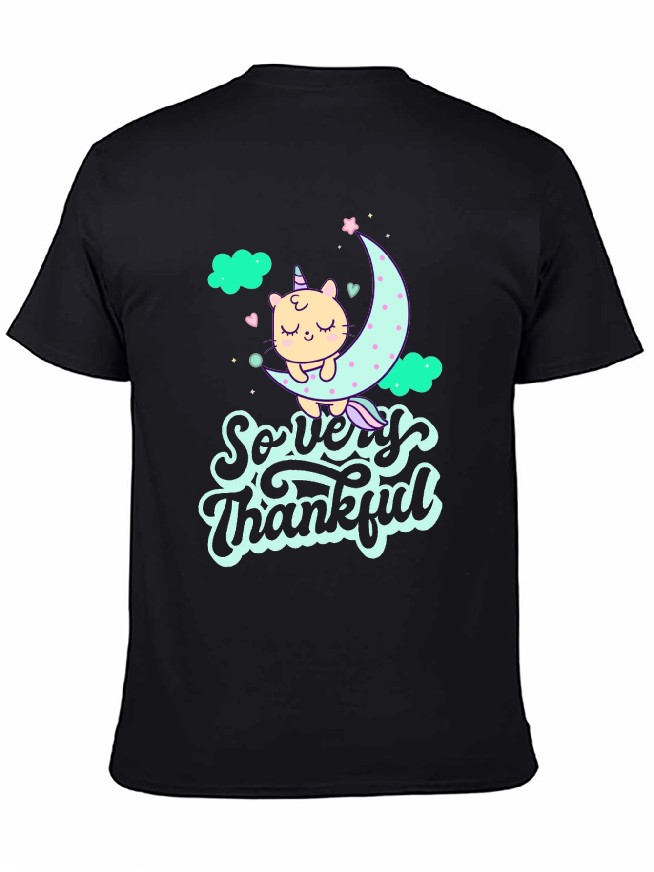 So Very Thankful Cat Moon Graphic Tee