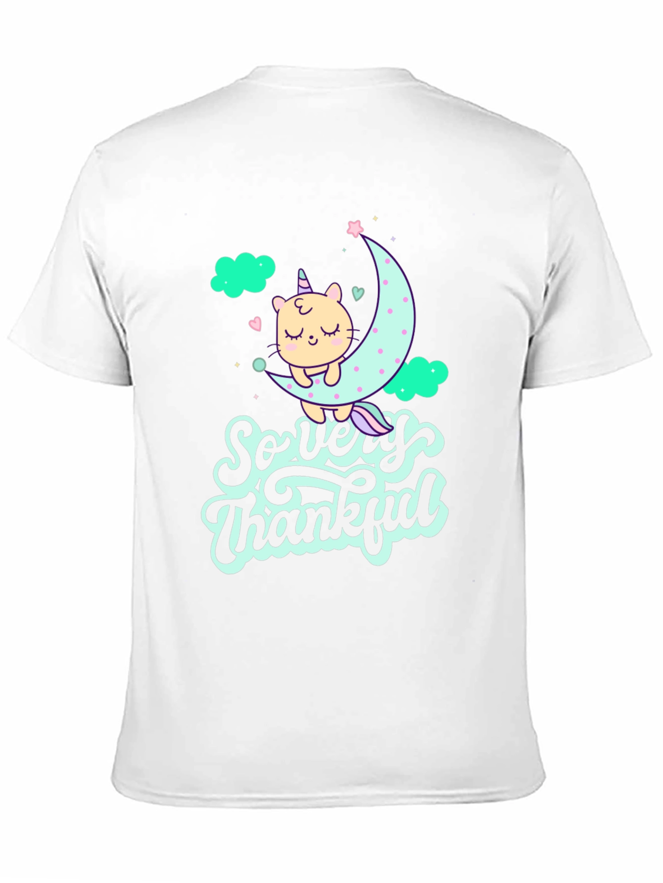 So Very Thankful Cat Moon Graphic Tee