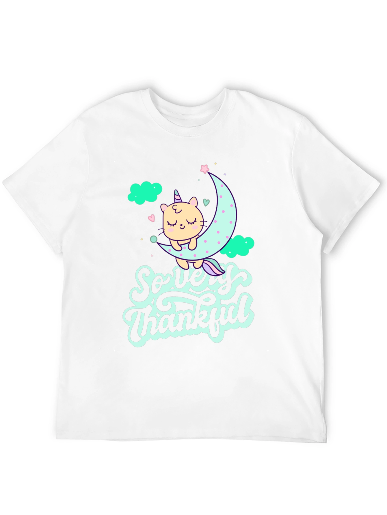 So Very Thankful Cat Moon Graphic Tee