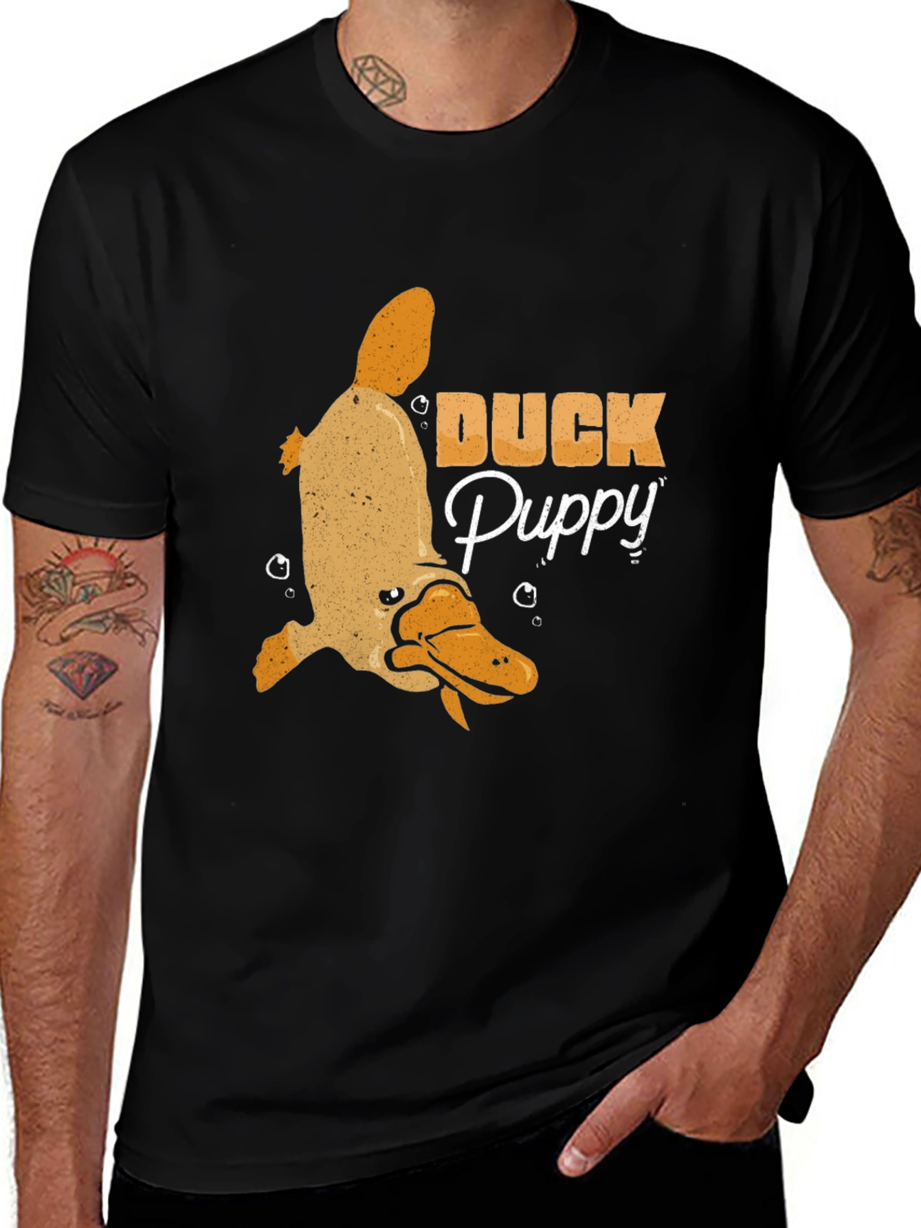 Duck Puppy Graphic Tee - Novelty Humor T-Shirt
