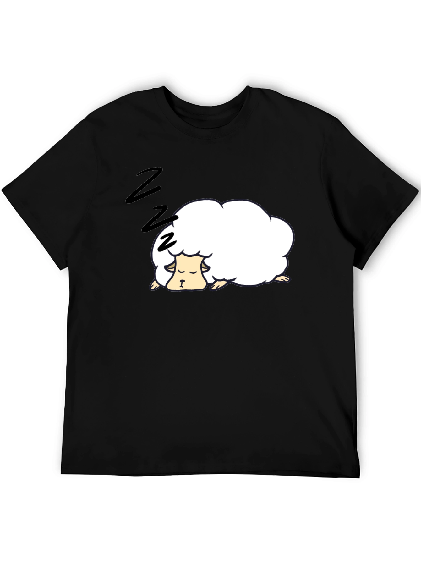Sleepy Sheep Black T-Shirt